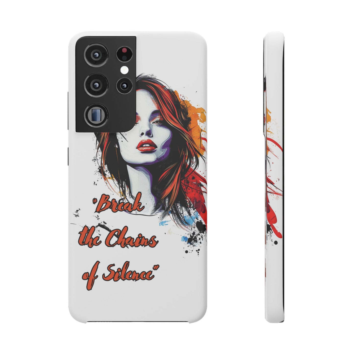 Empowering Art Snap Cases, Phone Cover, Break the Chains of Silence, Unique Gift, Inspirational Tech Accessories