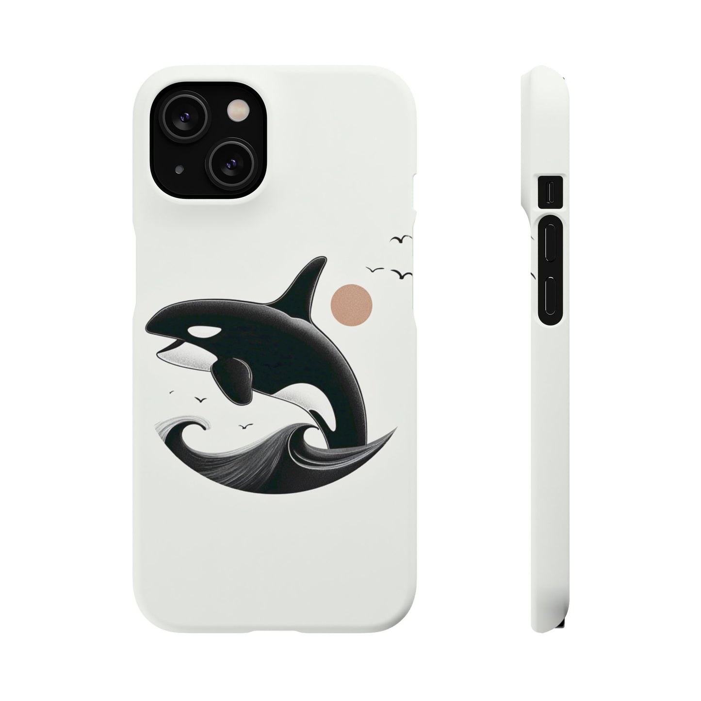 Whale Splash Phone Case | Ocean Lover Gift, Marine Art, Snap Cases, Cute Whale Design, Custom Phone Accessories