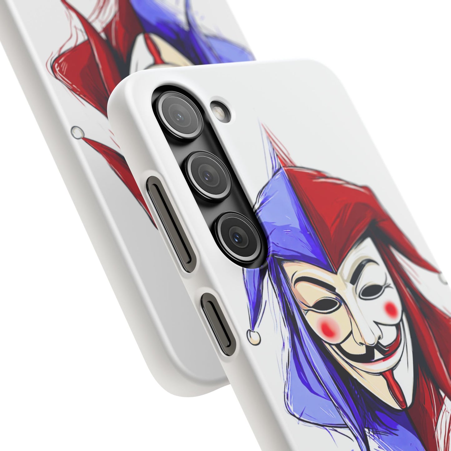 Joker & Anonimous Reunited Guy Fawkes Art Snap Case and Protective Phone Cover For iPhone and Samsung