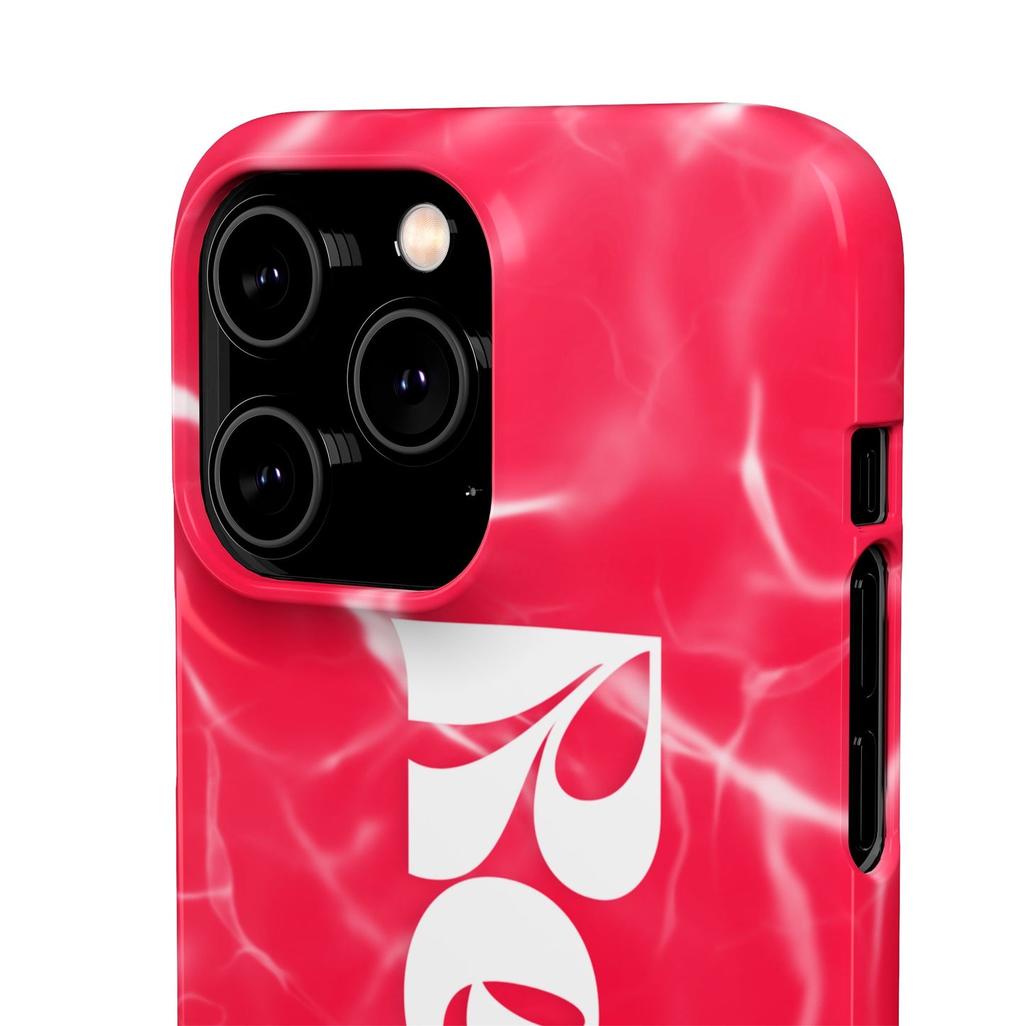 Vibrant Red Snap Case for iPhone, Trendy Phone Cover, Gift for Her, Summer Accessory, Stylish Tech Protection