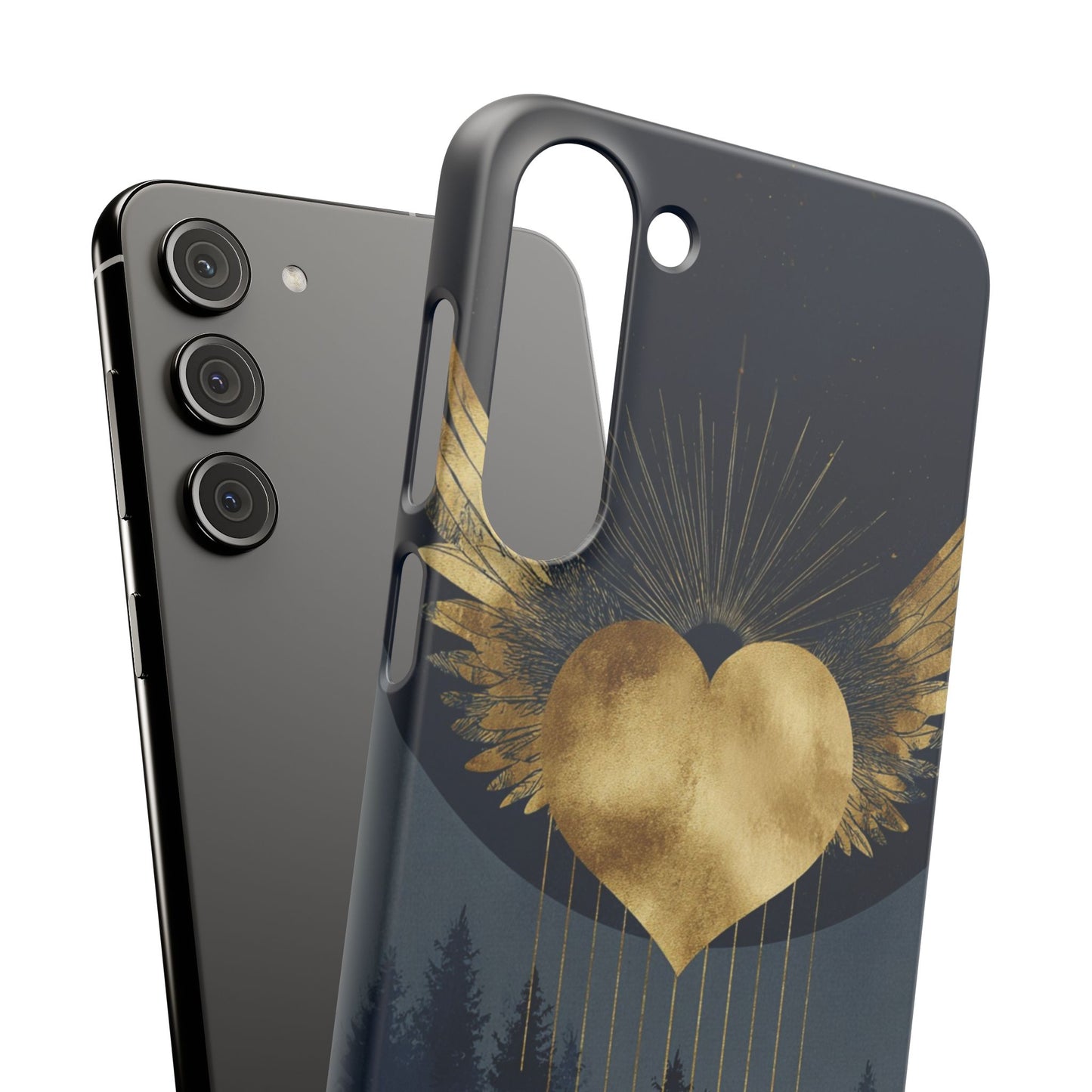 Heart Wing Snap Case, Elegant Phone Cover, Unique Gift, Artistic Accessory, Protective Case for Love and Romance