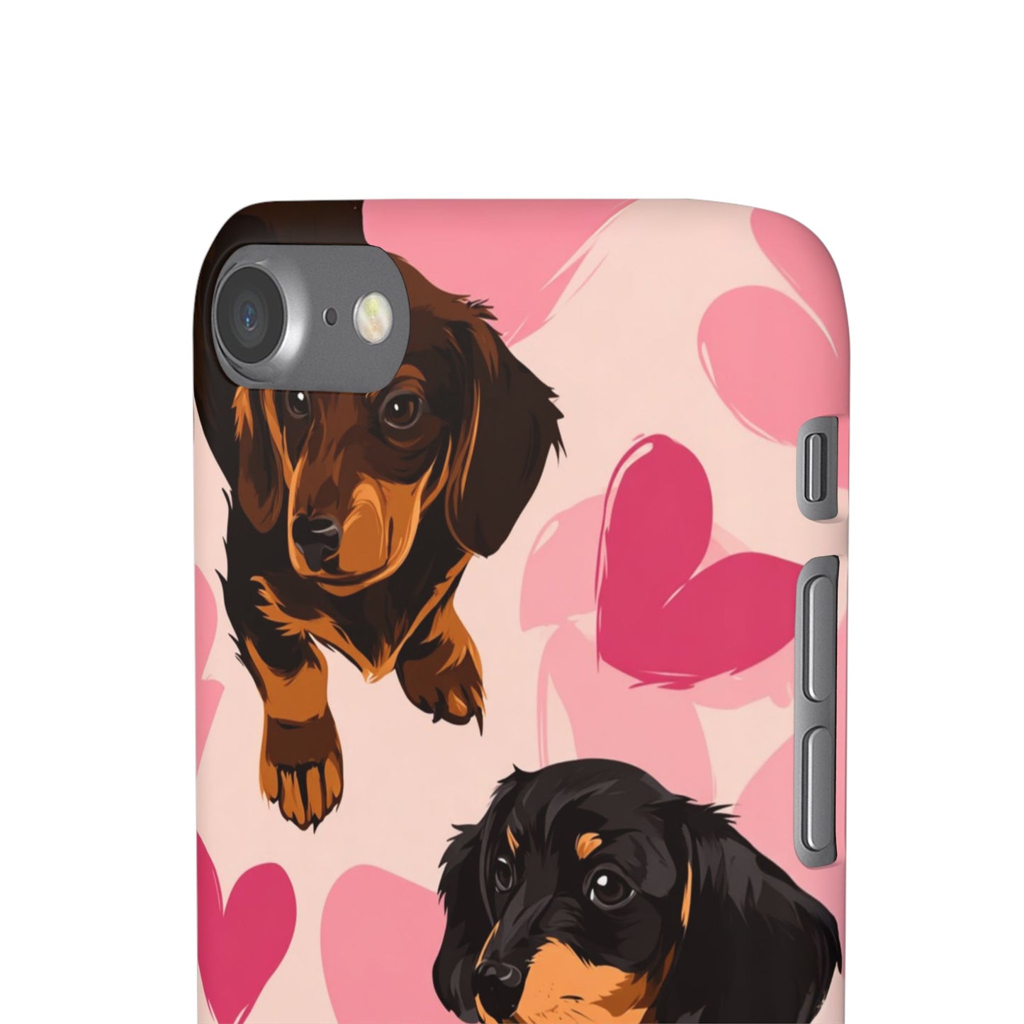 Pink Dachshund Love Phone Case for Iphone and Samsung Customistion and Free Shipping Avvialable