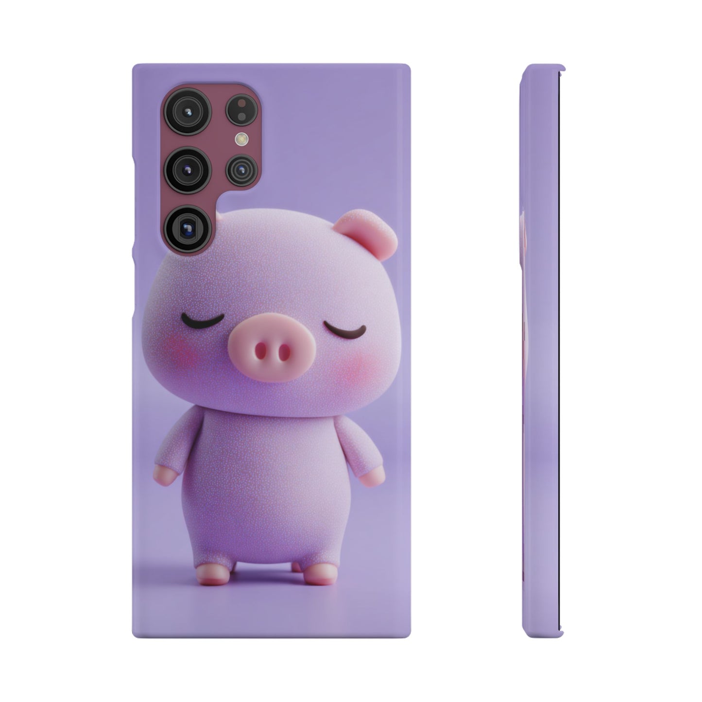 Cute Pig Snap Case for iPhone, Animal Lovers Phone Cover, Kawaii Aesthetic Accessory, Birthday Gift, Unique Phone Protection