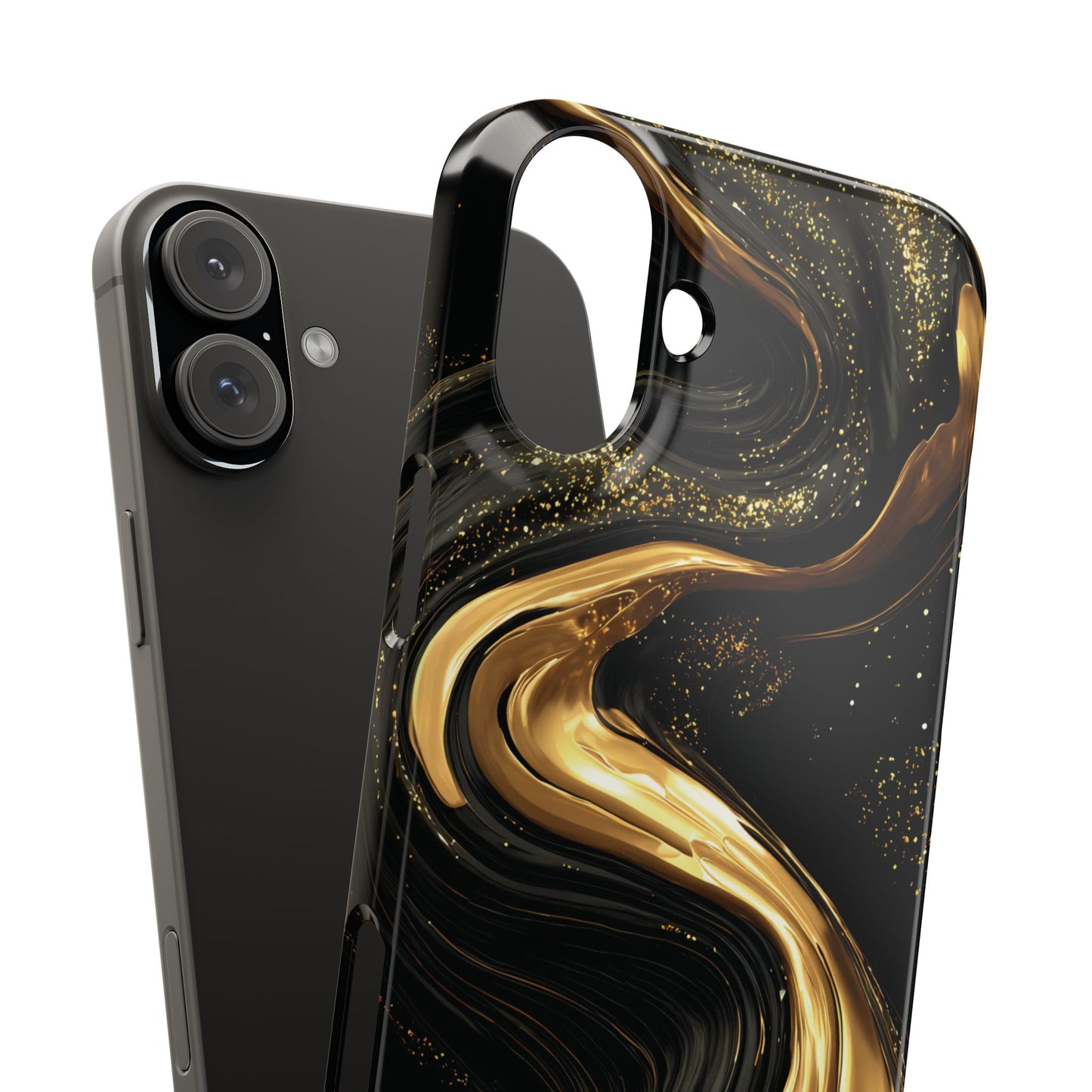 Elegant Gold Swirl Snap Case - Stylish Phone Cover, Modern Accessory, Gift for Her, Luxe Phone Case, Trendy Decor