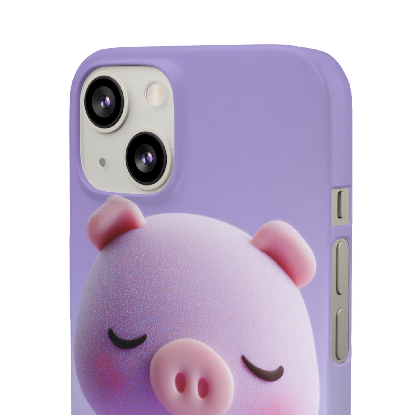 Cute Pig Snap Case for iPhone, Animal Lovers Phone Cover, Kawaii Aesthetic Accessory, Birthday Gift, Unique Phone Protection