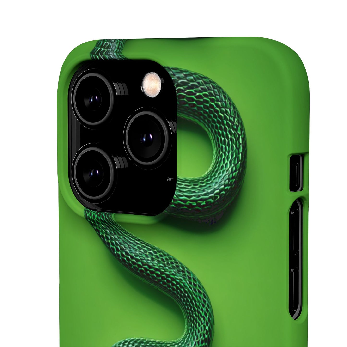 Green Snake Snap Case for iPhone, Stylish Phone Cover, Unique Gift, Trendy Accessory, Birthday, Nature Lover's Phone Case