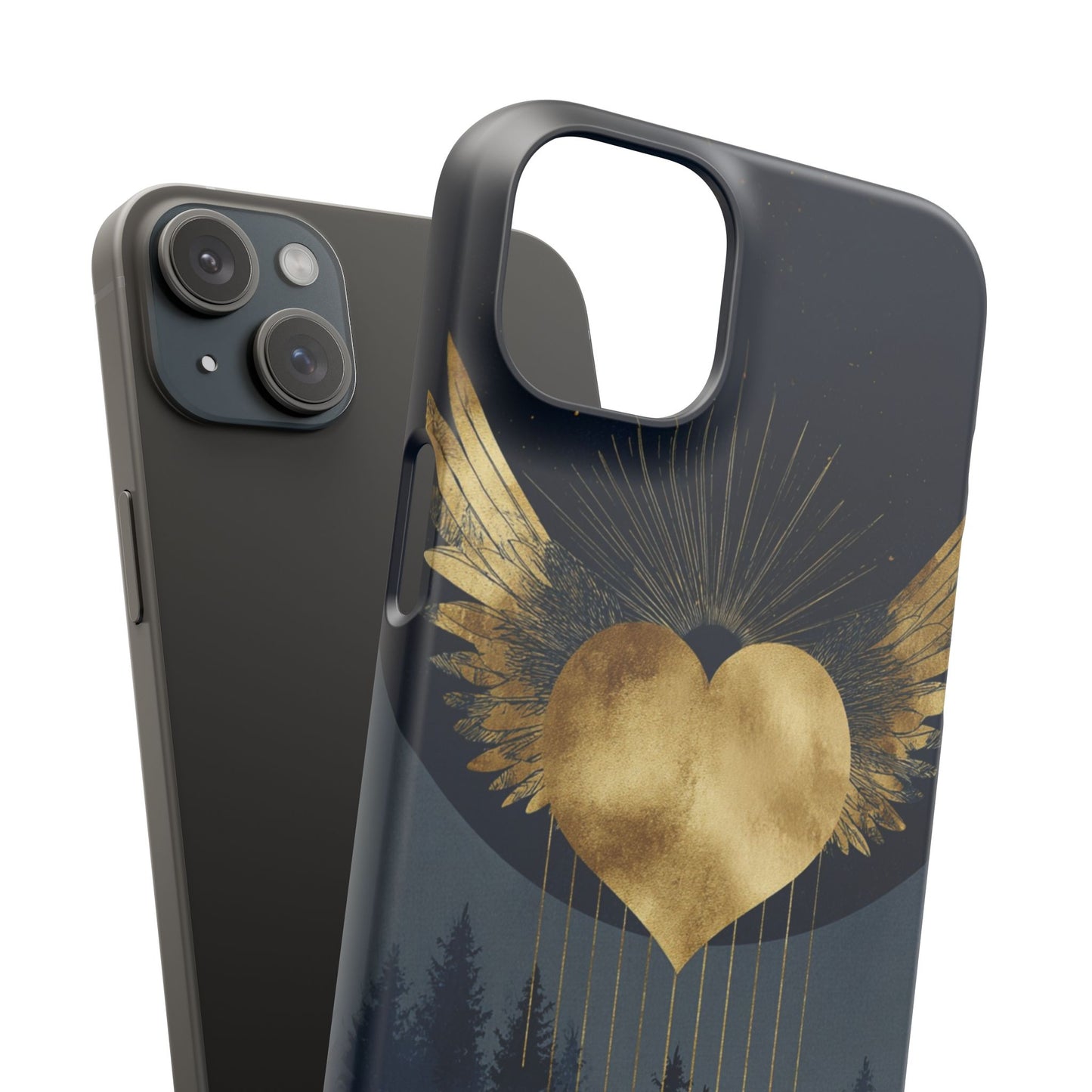 Heart Wing Snap Case, Elegant Phone Cover, Unique Gift, Artistic Accessory, Protective Case for Love and Romance