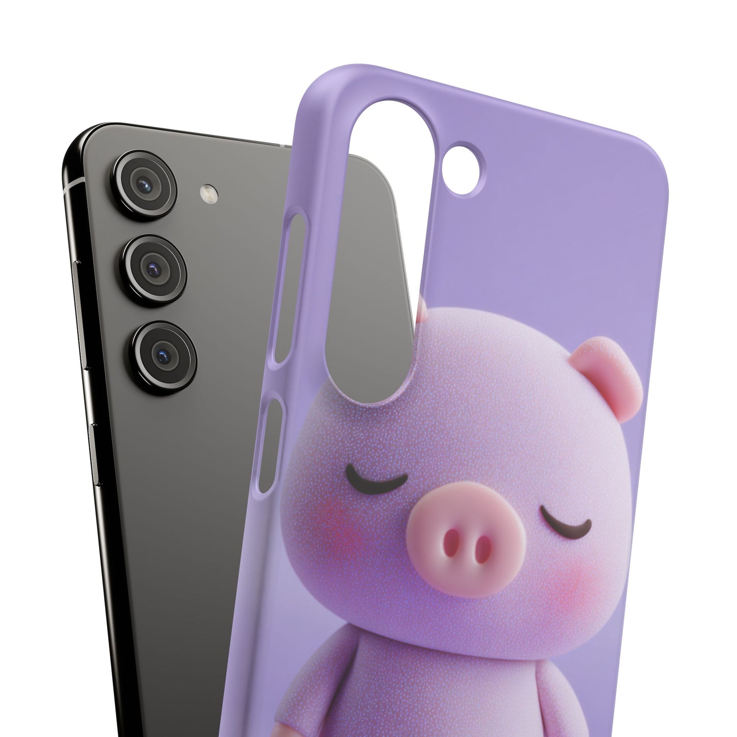 Cute Pig Snap Case for iPhone, Animal Lovers Phone Cover, Kawaii Aesthetic Accessory, Birthday Gift, Unique Phone Protection