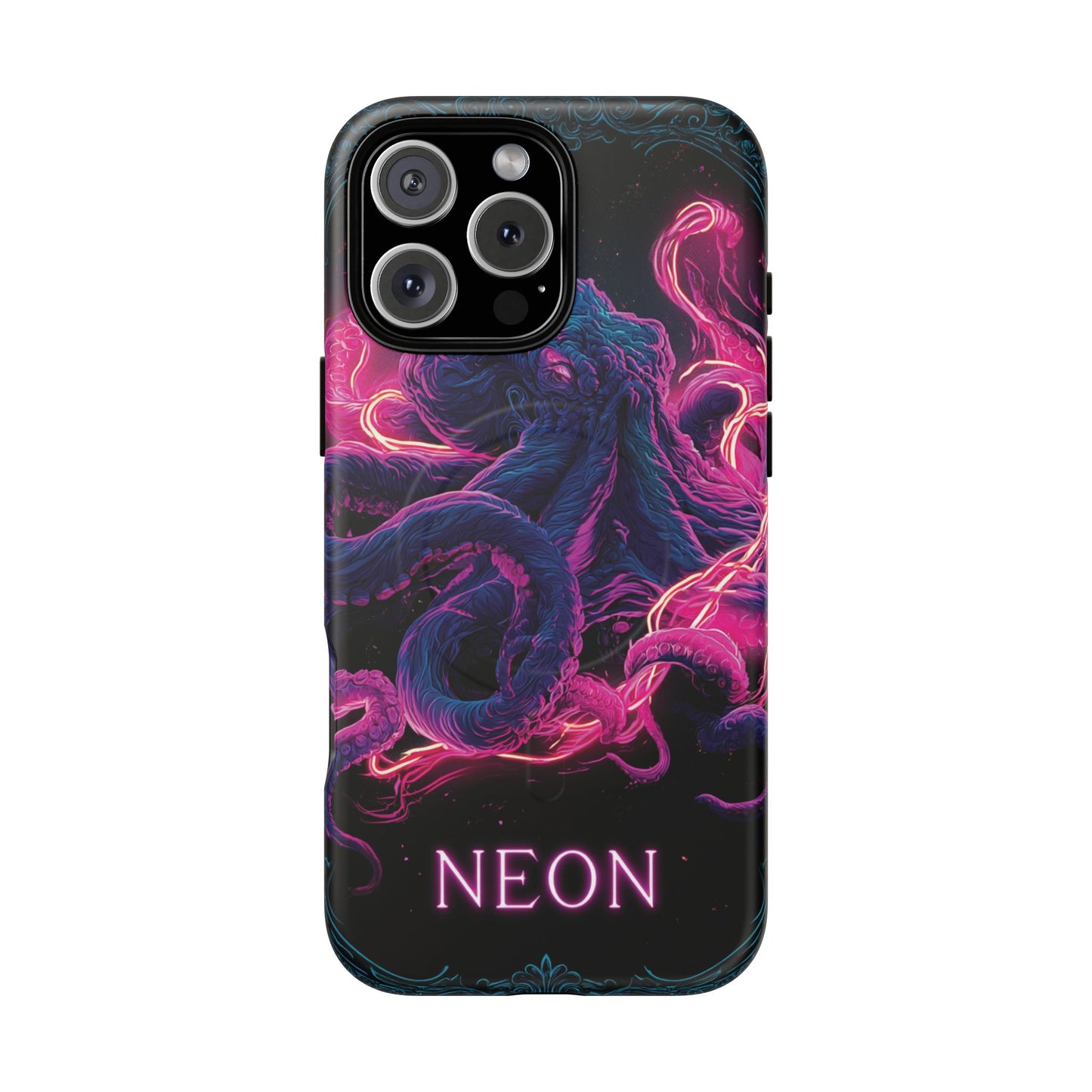Neon Octopus Phone Case — Tough Magnetic Protective Cover