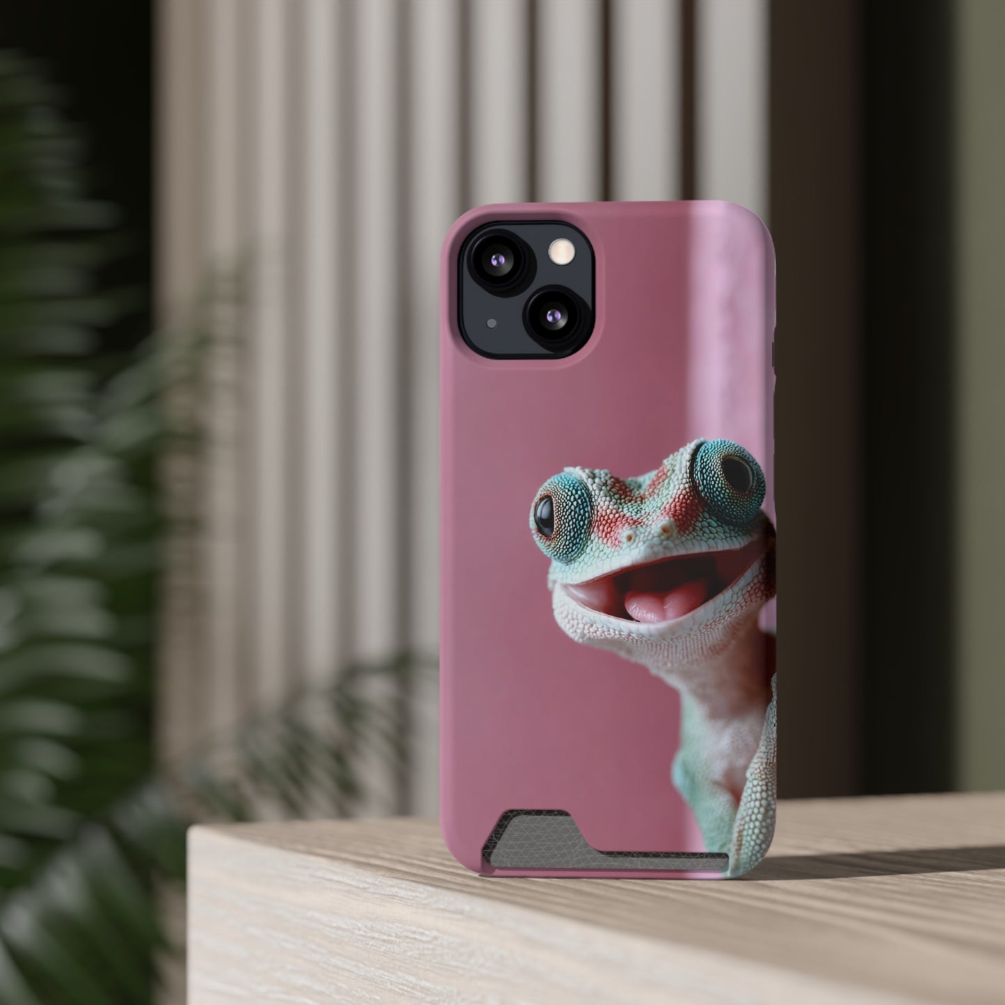 Whimsical Phone Case with Card Holder - Cute Gecko Design, Fun Gift for Kids, Stylish Accessory for Everyday Use, Perfect for [...]
