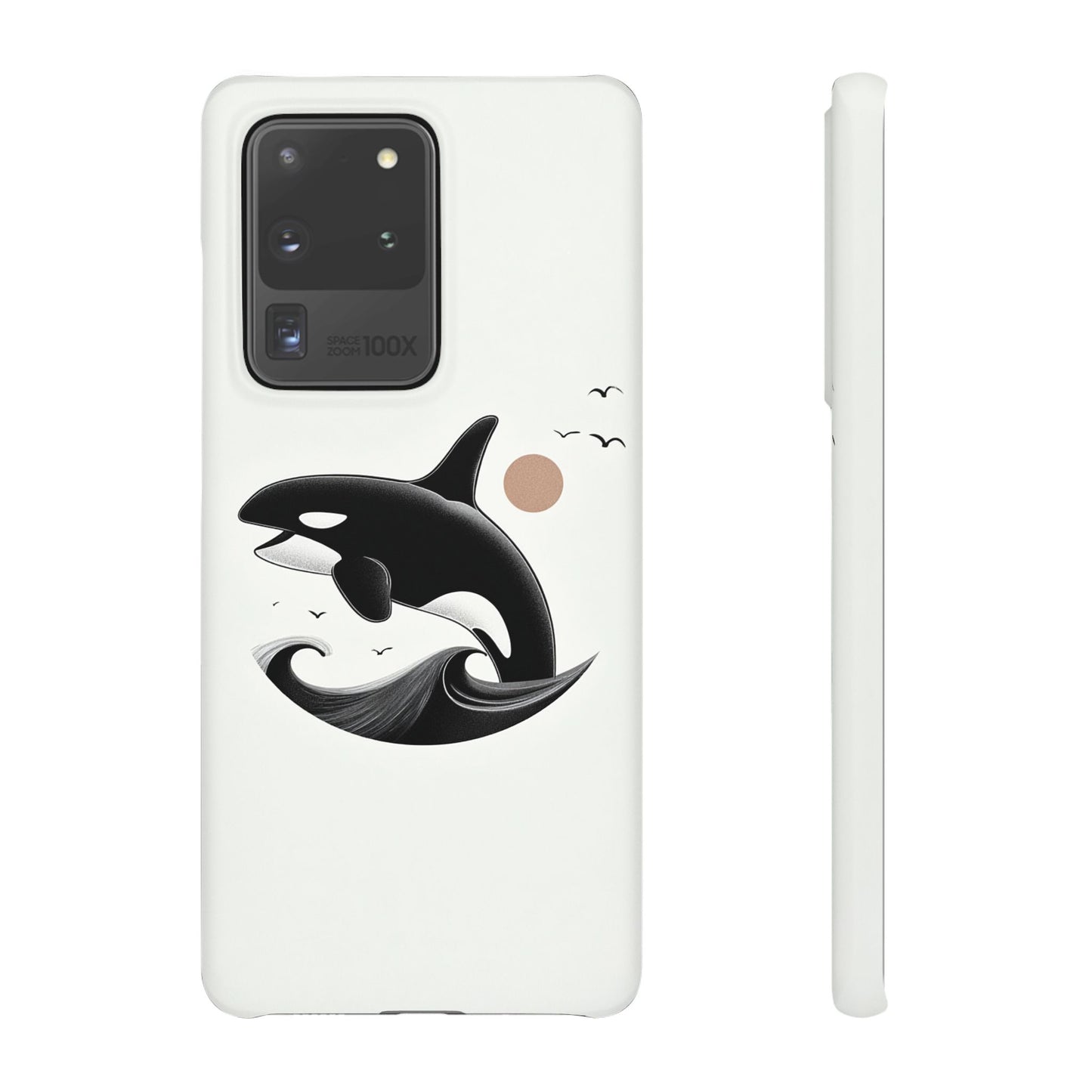 Whale Splash Phone Case | Ocean Lover Gift, Marine Art, Snap Cases, Cute Whale Design, Custom Phone Accessories