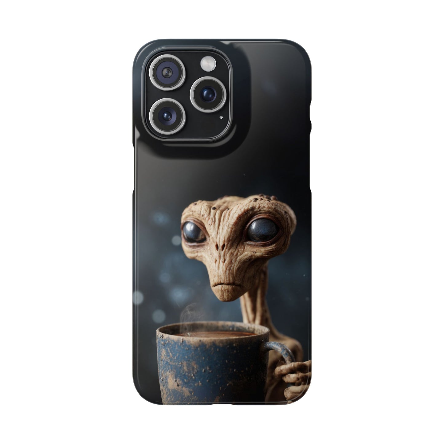 Alien Coffee Snap Case, Unique Phone Cover, Pop Culture Accessory, Gift for Sci-Fi Lovers, Customizable Phone Case