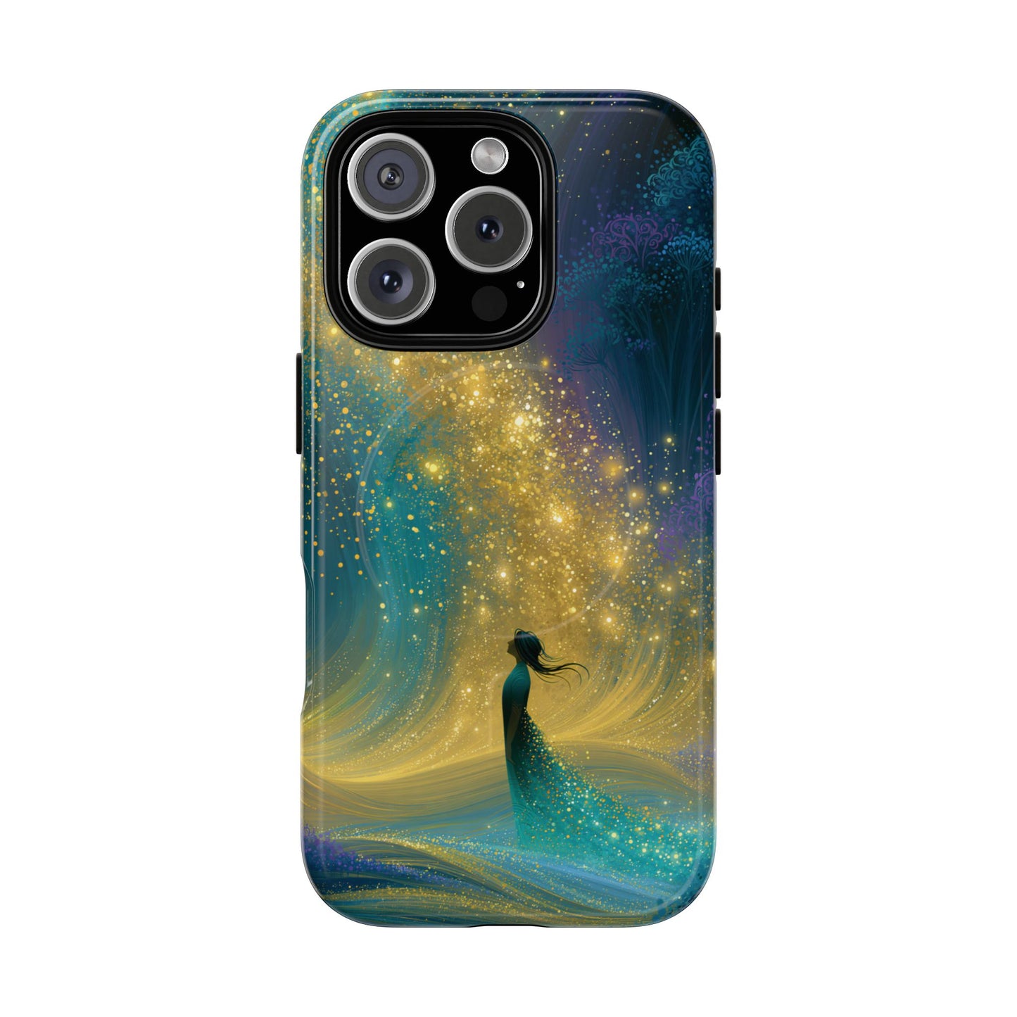 Mystical Nightfall Phone Case — Starry Silhouette Tough Magnetic Case