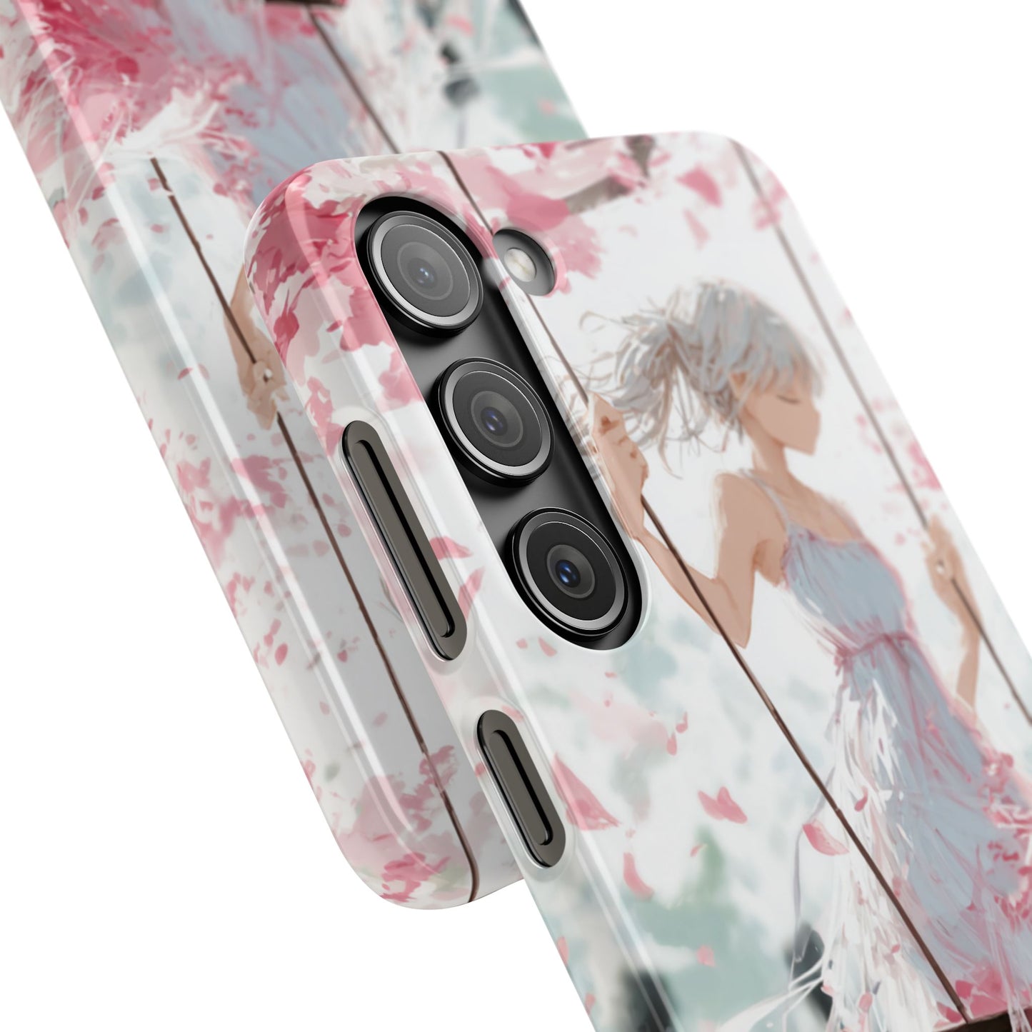 Elegant Floral Snap Cases for iPhone, Personalized Phone Covers, Cute Spring Gifts, Anime Aesthetic Accessories, Flower-themed Cell [...]