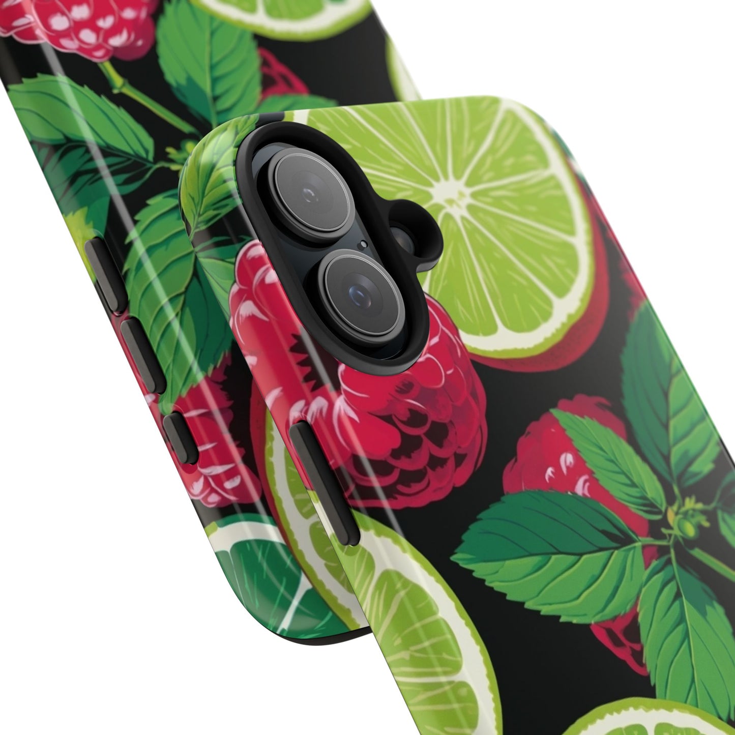 Raspberry Lime Spring iPhone 17 Tough Phone Case — Vibrant Floral Smartphone Protection