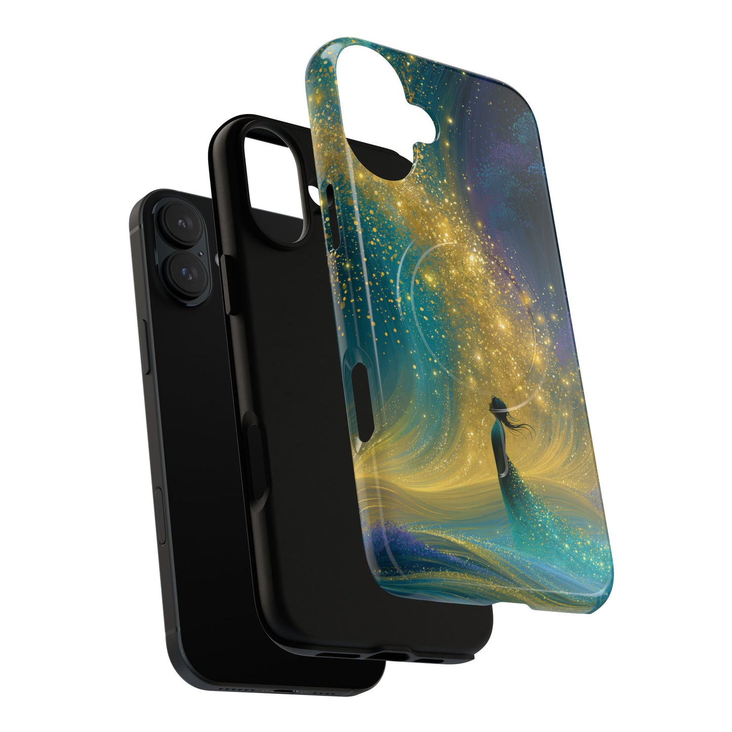 Mystical Nightfall Phone Case — Starry Silhouette Tough Magnetic Case