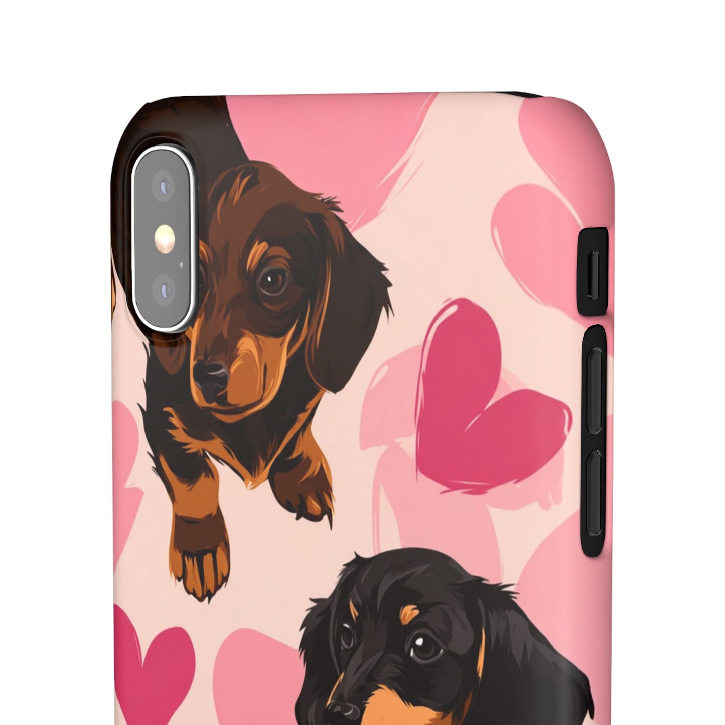 Pink Dachshund Love Phone Case for Iphone and Samsung Customistion and Free Shipping Avvialable