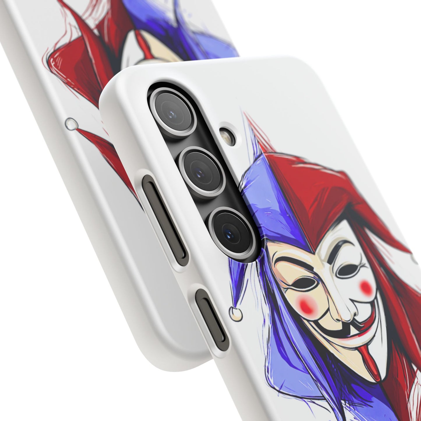 Joker & Anonimous Reunited Guy Fawkes Art Snap Case and Protective Phone Cover For iPhone and Samsung