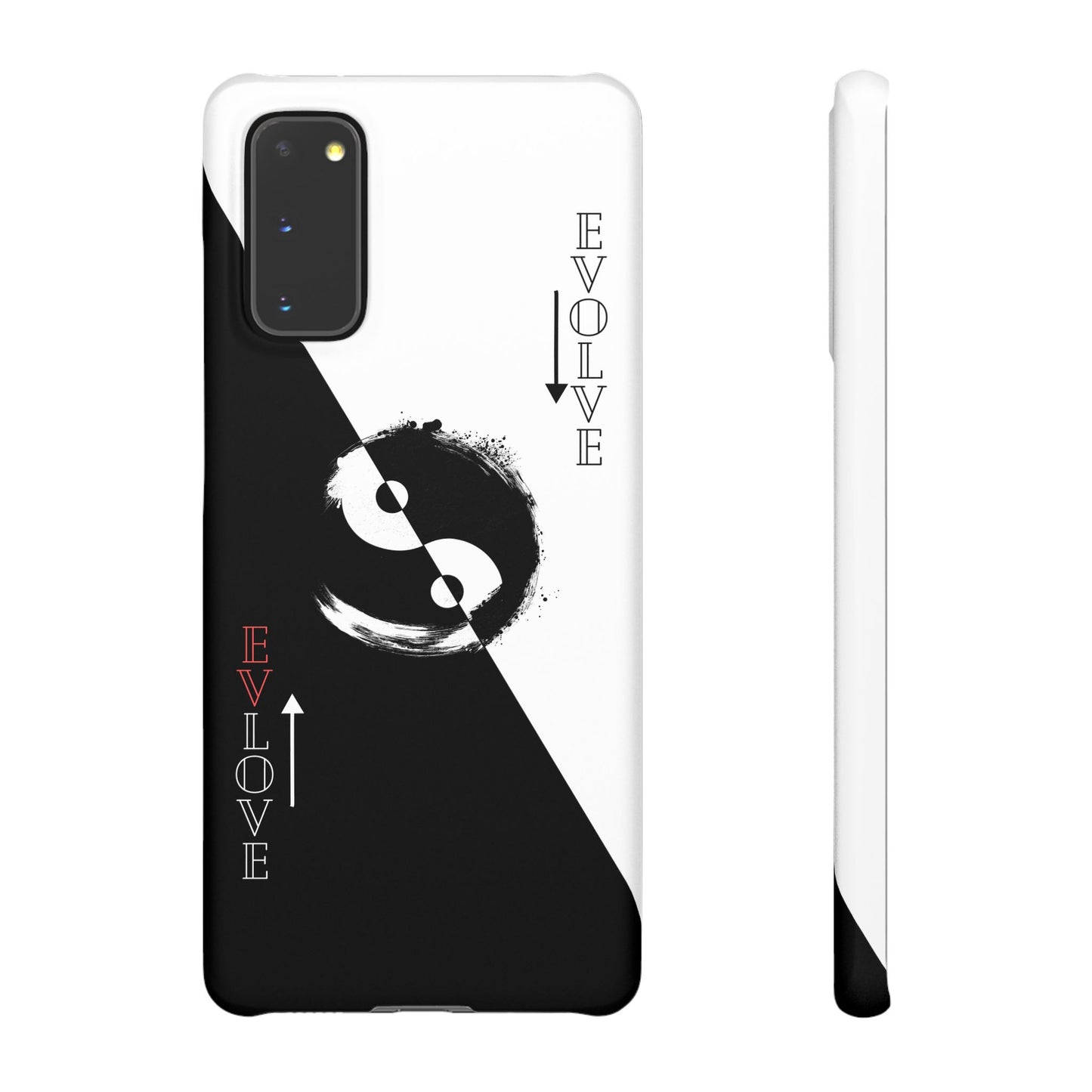 Yin Yang Evolve Black and White Snap Case Cover for iPhone and Samsung