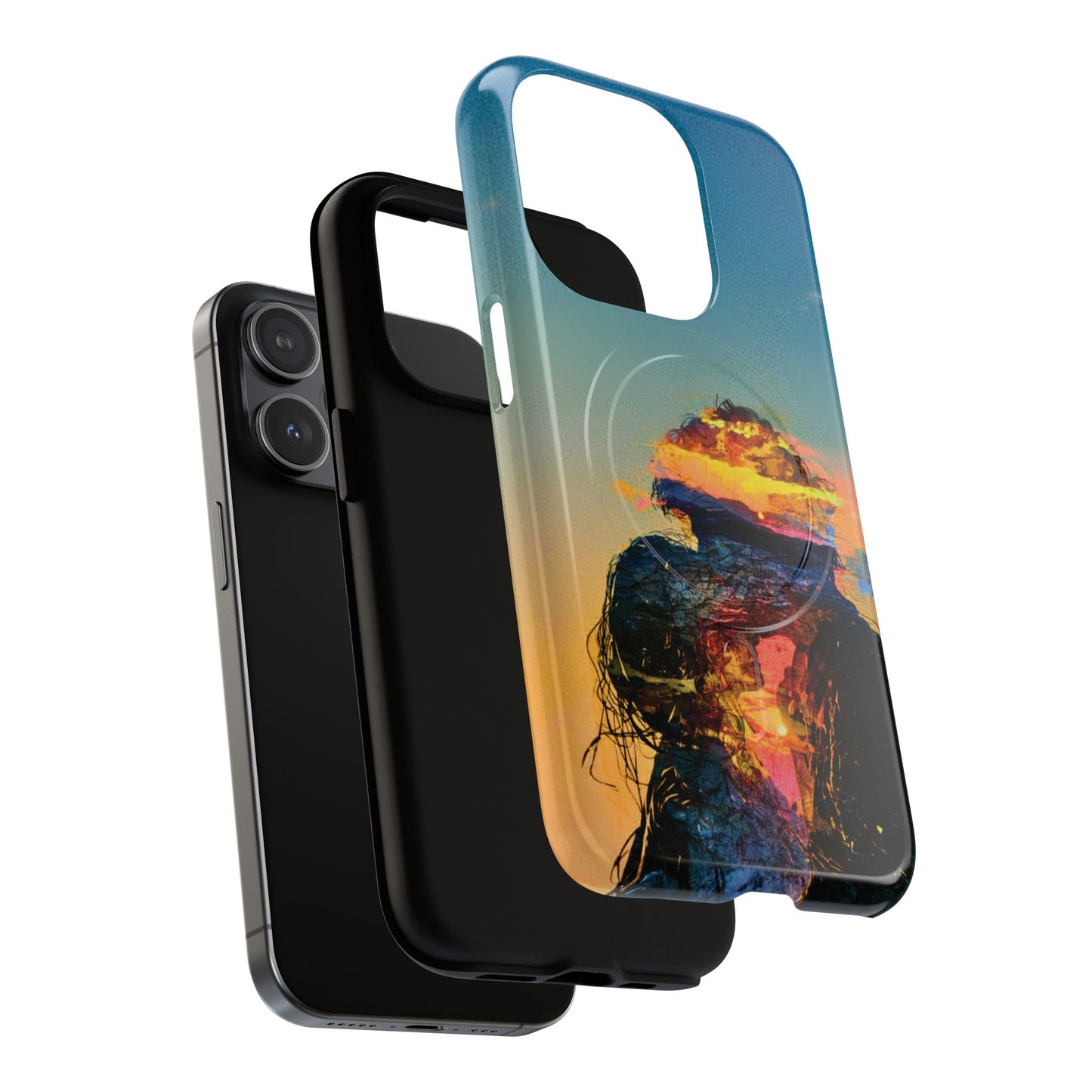 Abstract Sunset Silhouette Tough Magnetic Phone Case