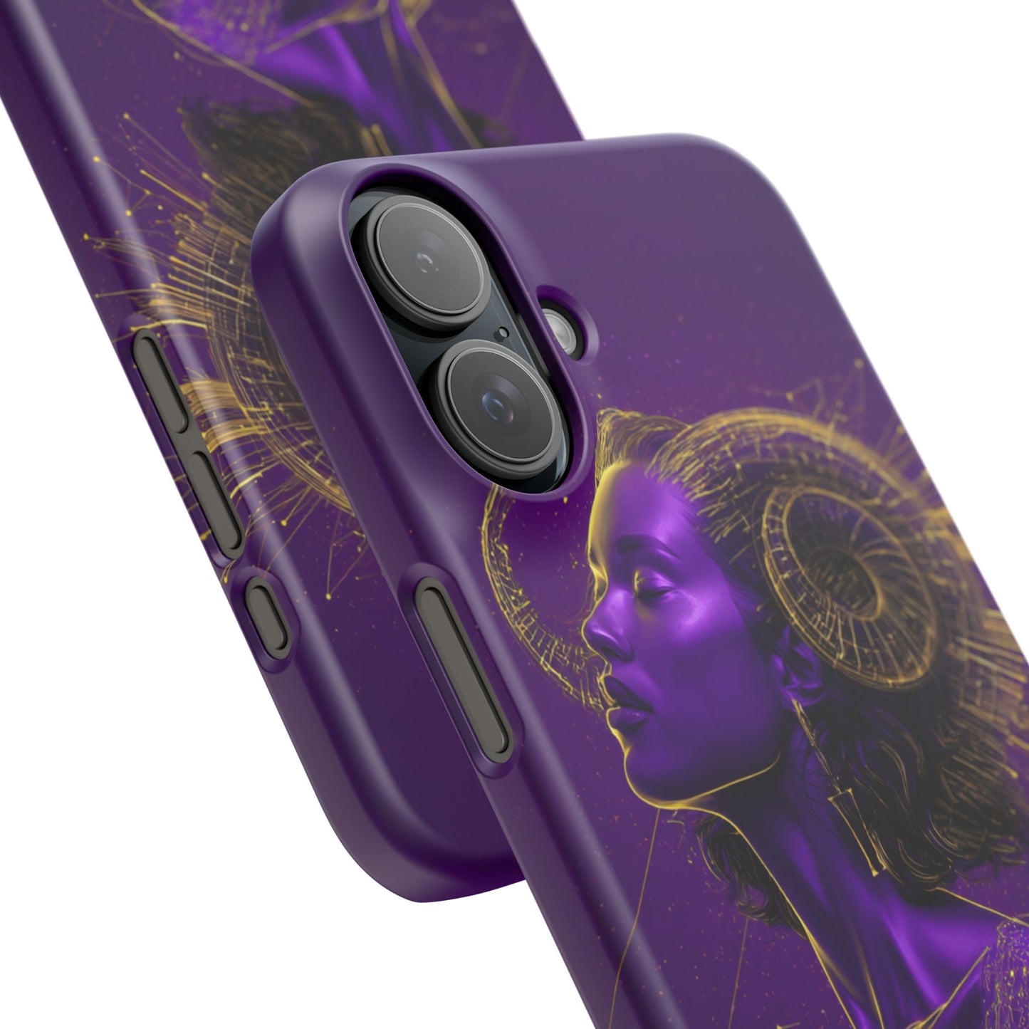 Purple & Gold Celestial Virgo Phone Case – Snap Cover for Samsung & iPhone
