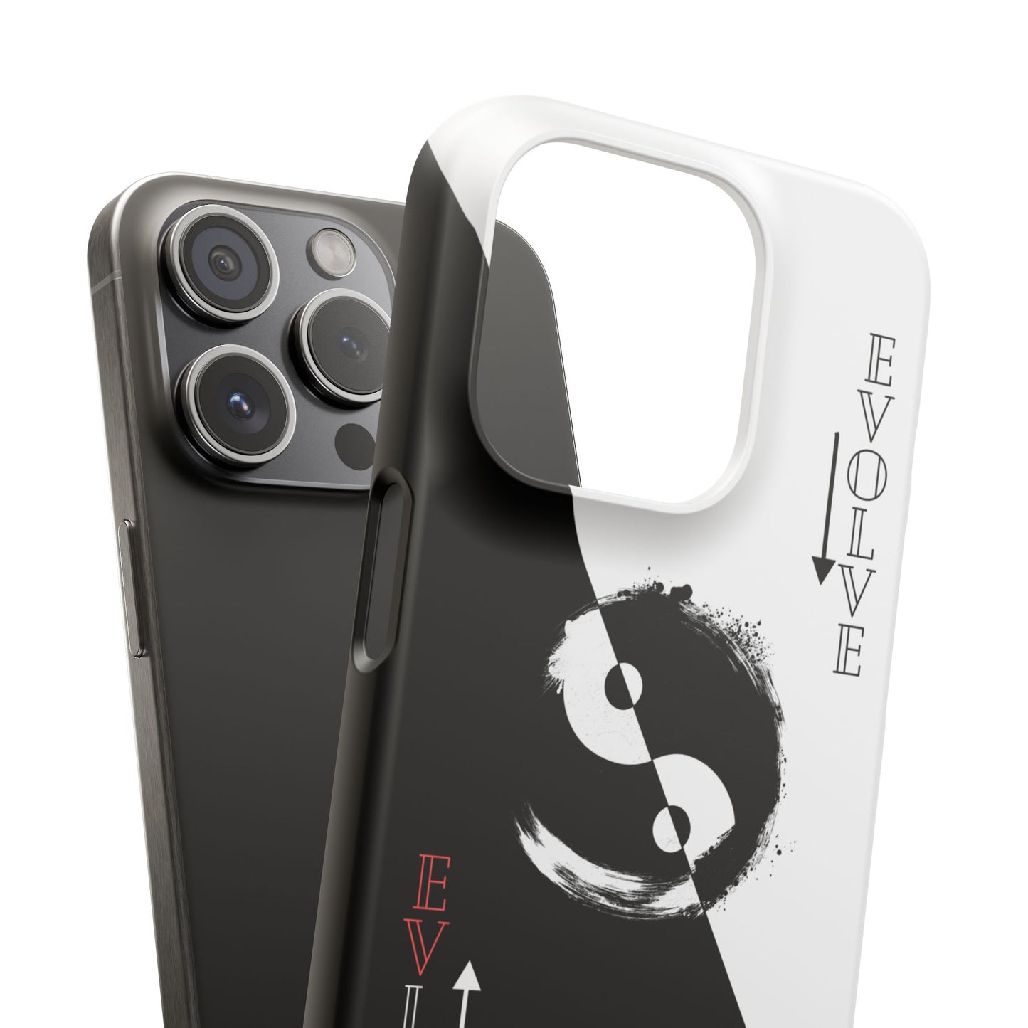 Yin Yang Evolve Black and White Snap Case Cover for iPhone and Samsung