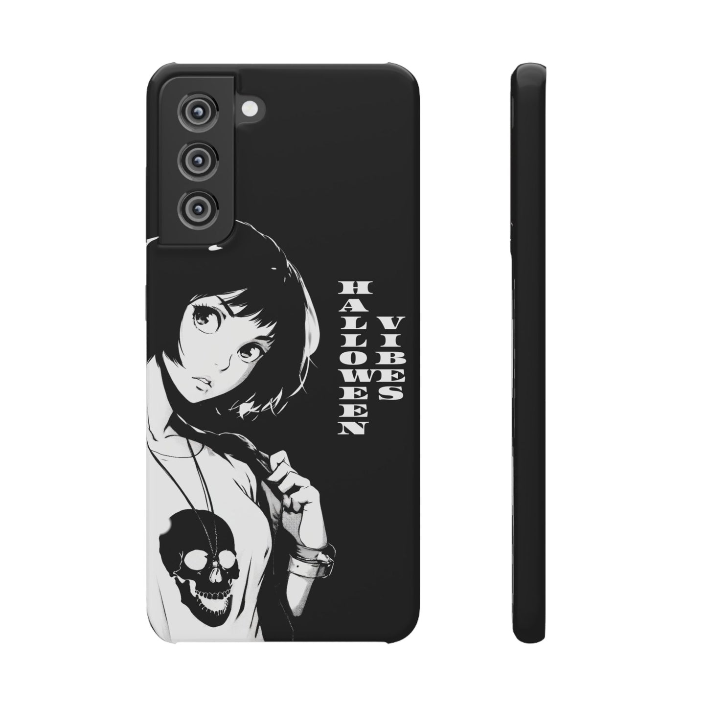 Halloween Vibes Snap Case Black and White Protective Phone Cover for iPhone and Samsung