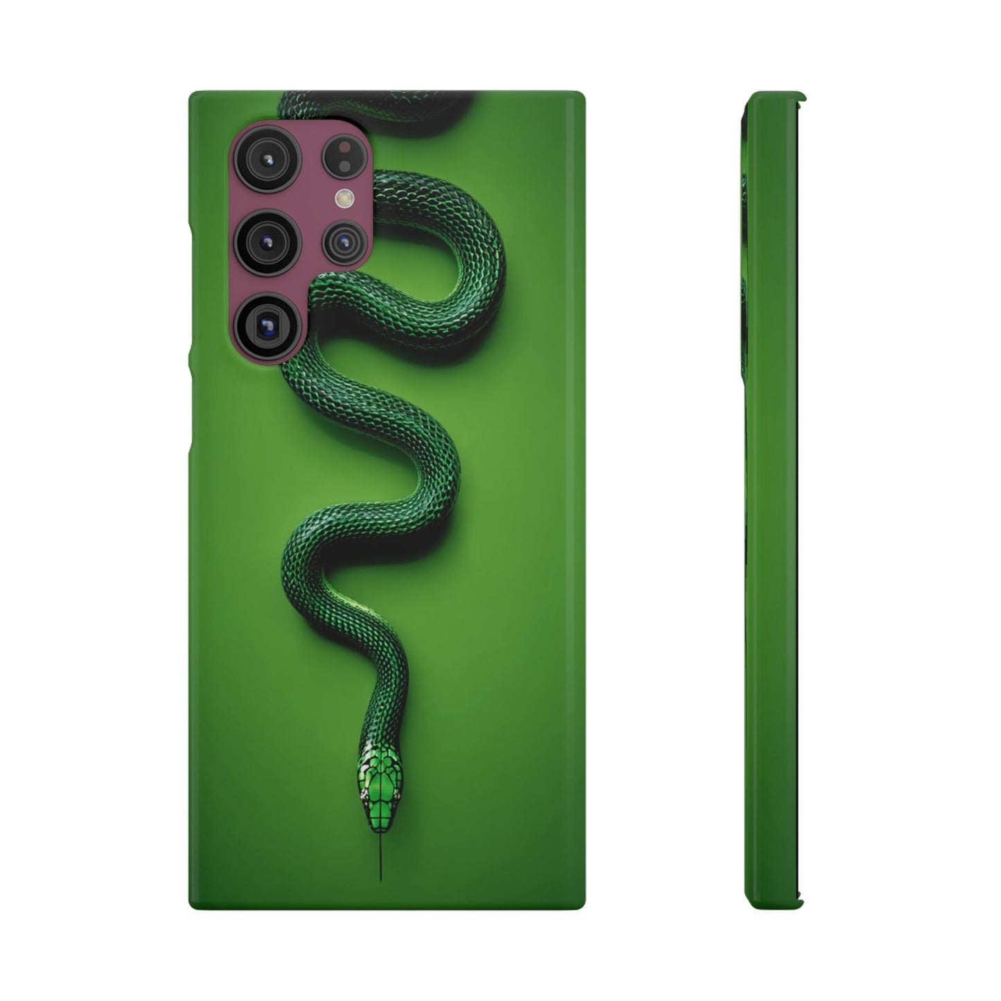 Green Snake Snap Case for iPhone, Stylish Phone Cover, Unique Gift, Trendy Accessory, Birthday, Nature Lover's Phone Case