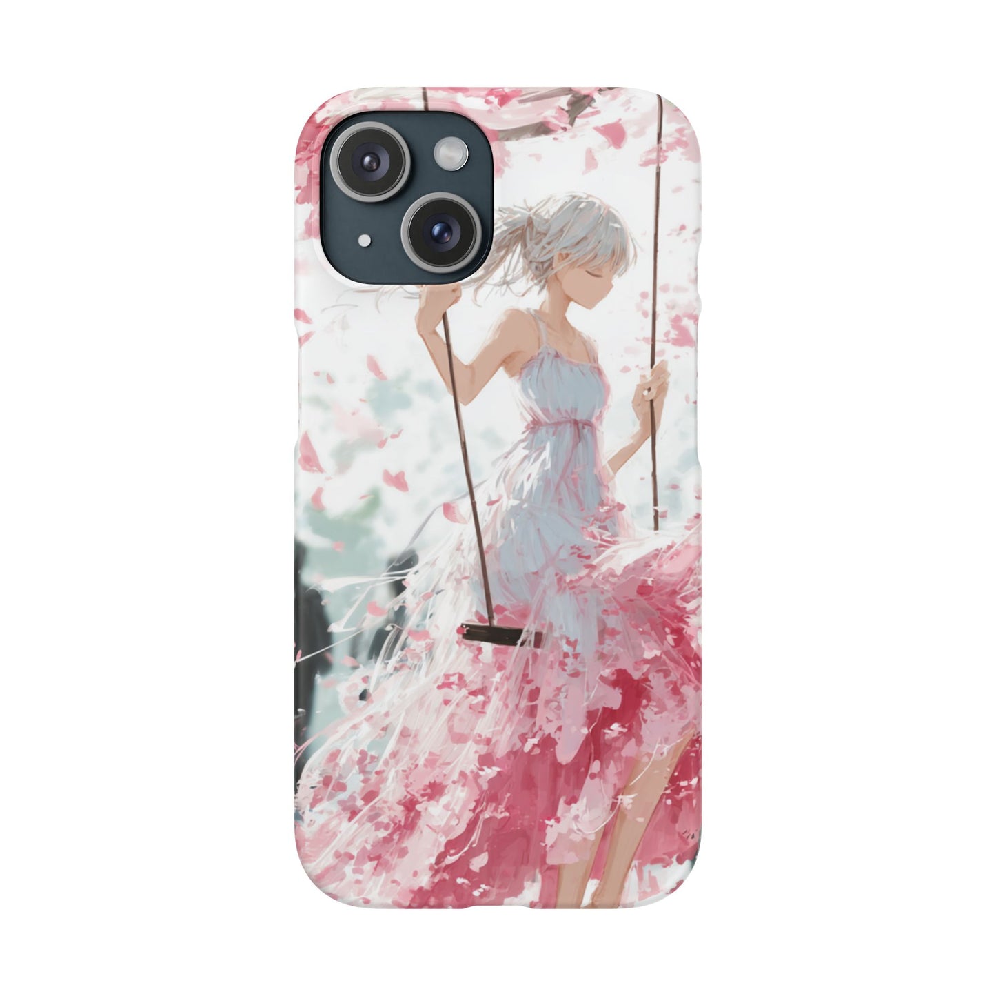 Elegant Floral Snap Cases for iPhone, Personalized Phone Covers, Cute Spring Gifts, Anime Aesthetic Accessories, Flower-themed Cell [...]