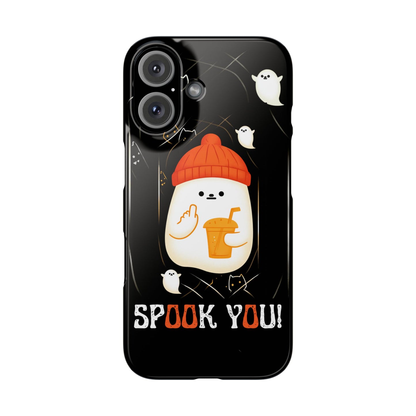 Spook You Halloween Ghost Snap Case Kawaii Protective Phone Cover for iPhone and Samsung