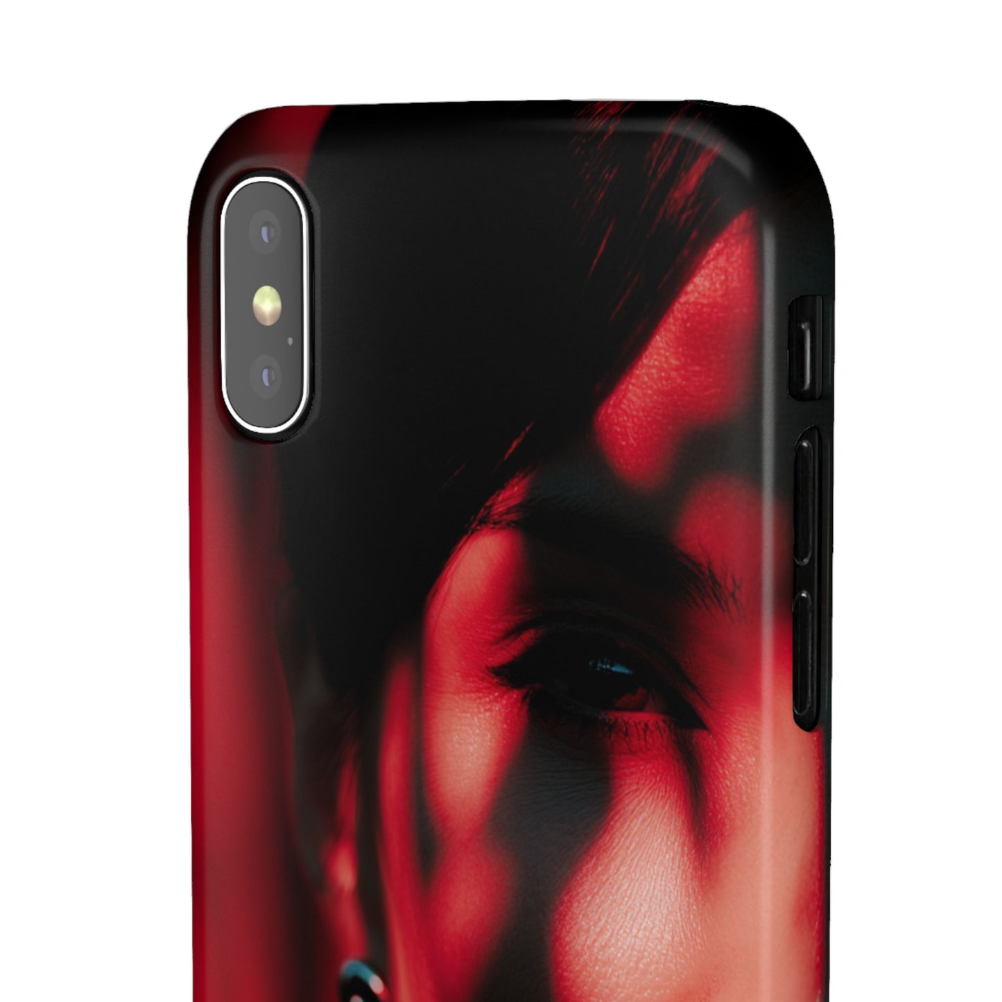 Stylish Snap Cases for Phone, Artistic Phone Cover, Unique Gifts, Red Aesthetic Case, Trendy Accessory, Vibrant Protection