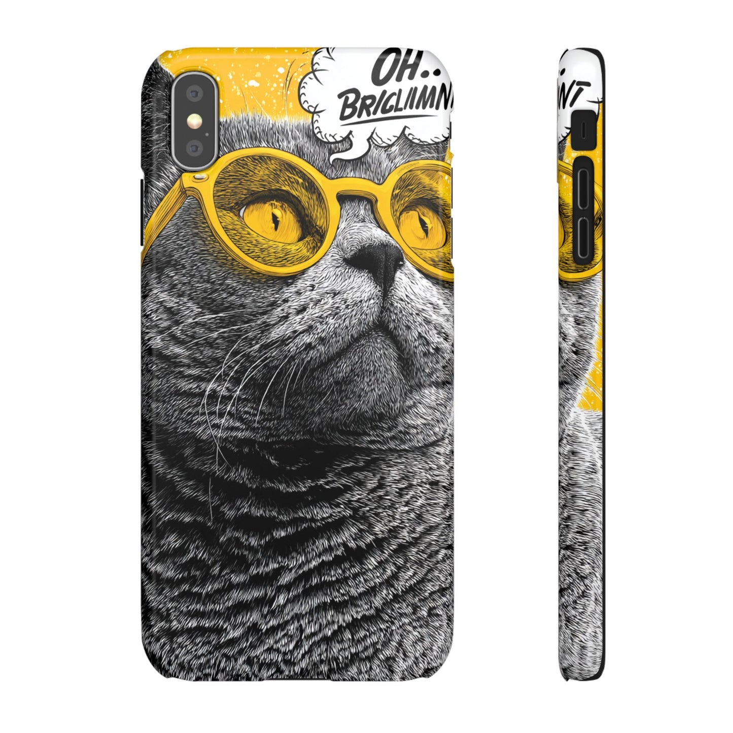 Playful Cat Snap Case - Quirky Phone Cover for Cat Lovers, Gift for Pet Enthusiasts, Funny Accessory for Any Occasion