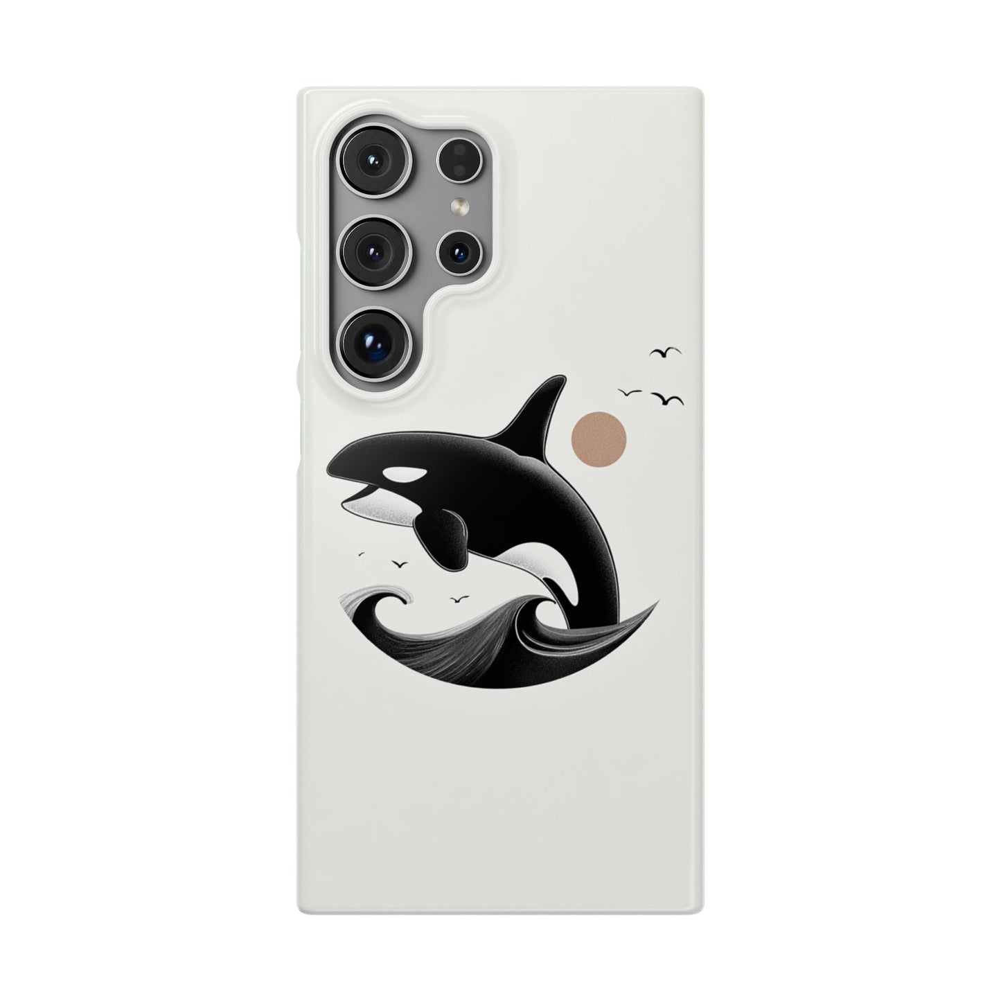 Whale Splash Phone Case | Ocean Lover Gift, Marine Art, Snap Cases, Cute Whale Design, Custom Phone Accessories