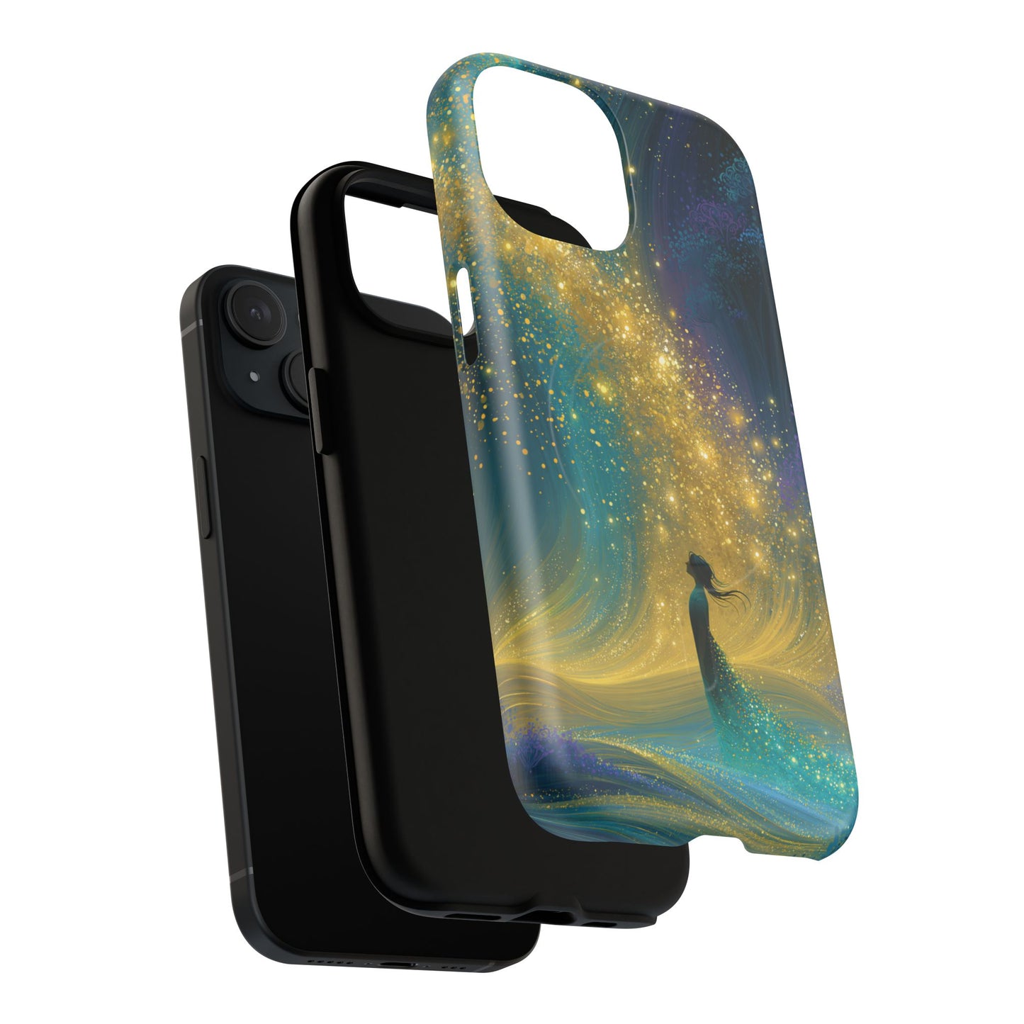 Mystical Nightfall Phone Case — Starry Silhouette Tough Magnetic Case