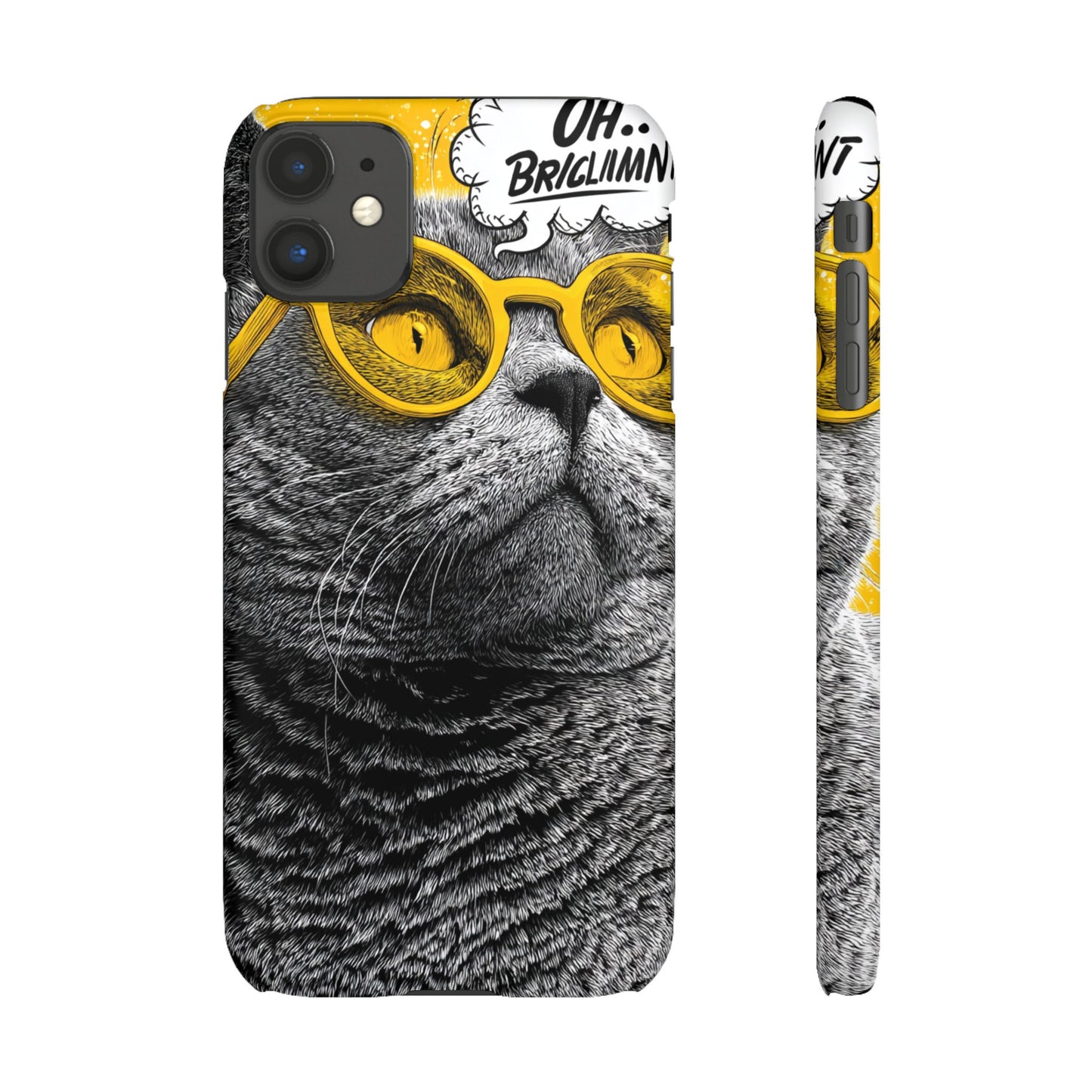 Playful Cat Snap Case - Quirky Phone Cover for Cat Lovers, Gift for Pet Enthusiasts, Funny Accessory for Any Occasion