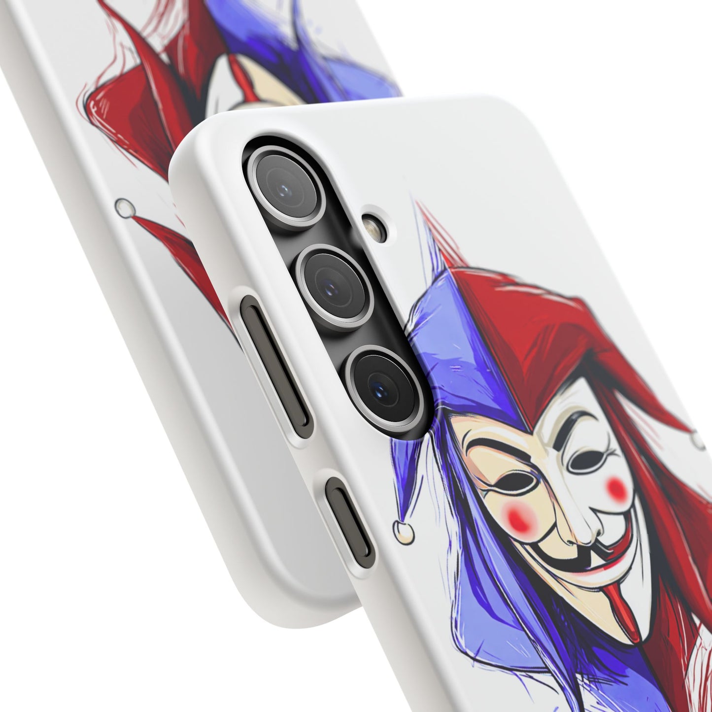 Joker & Anonimous Reunited Guy Fawkes Art Snap Case and Protective Phone Cover For iPhone and Samsung