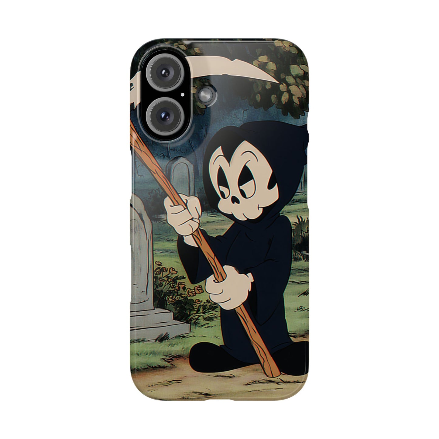 Grim Reaper Snap Case, Halloween Phone Case, Cute Death Phone Cover, Spooky Accessories, Unique Phone Protector
