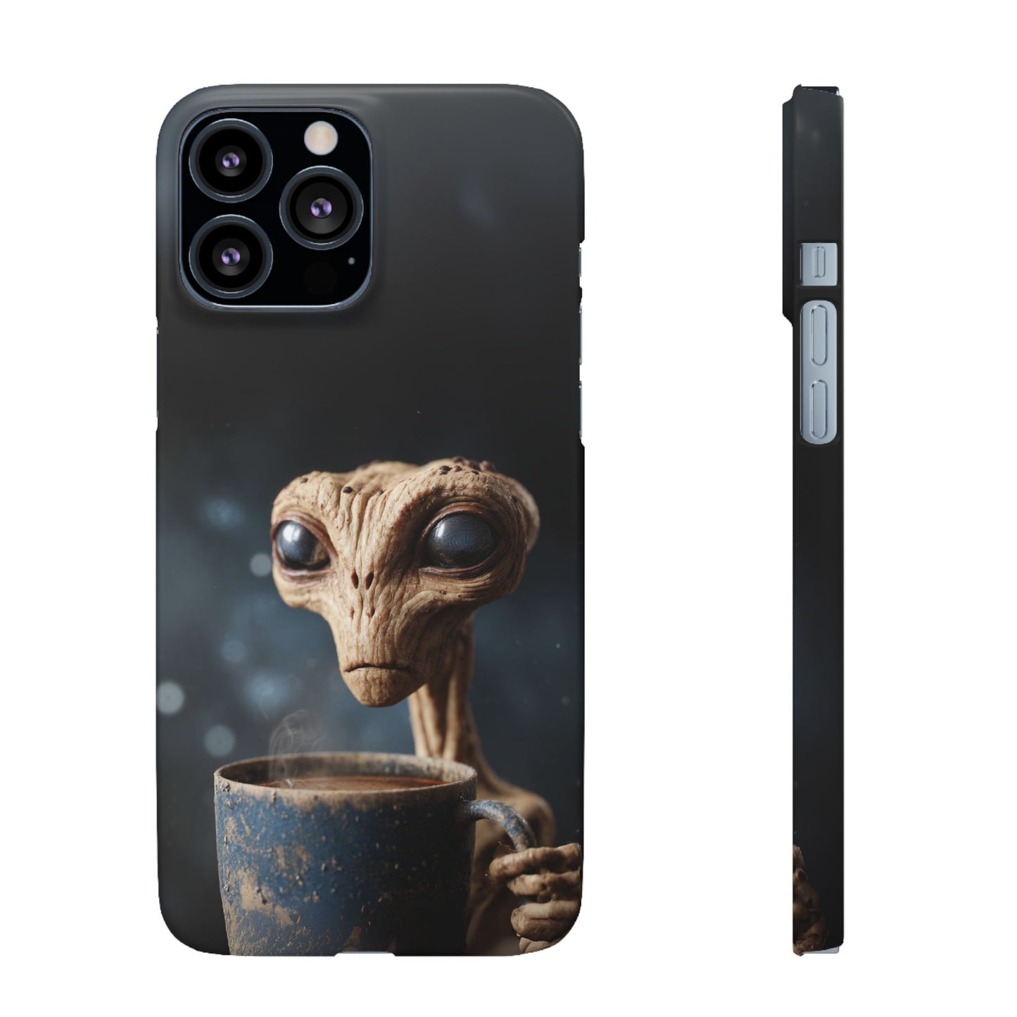 Alien Coffee Snap Case, Unique Phone Cover, Pop Culture Accessory, Gift for Sci-Fi Lovers, Customizable Phone Case