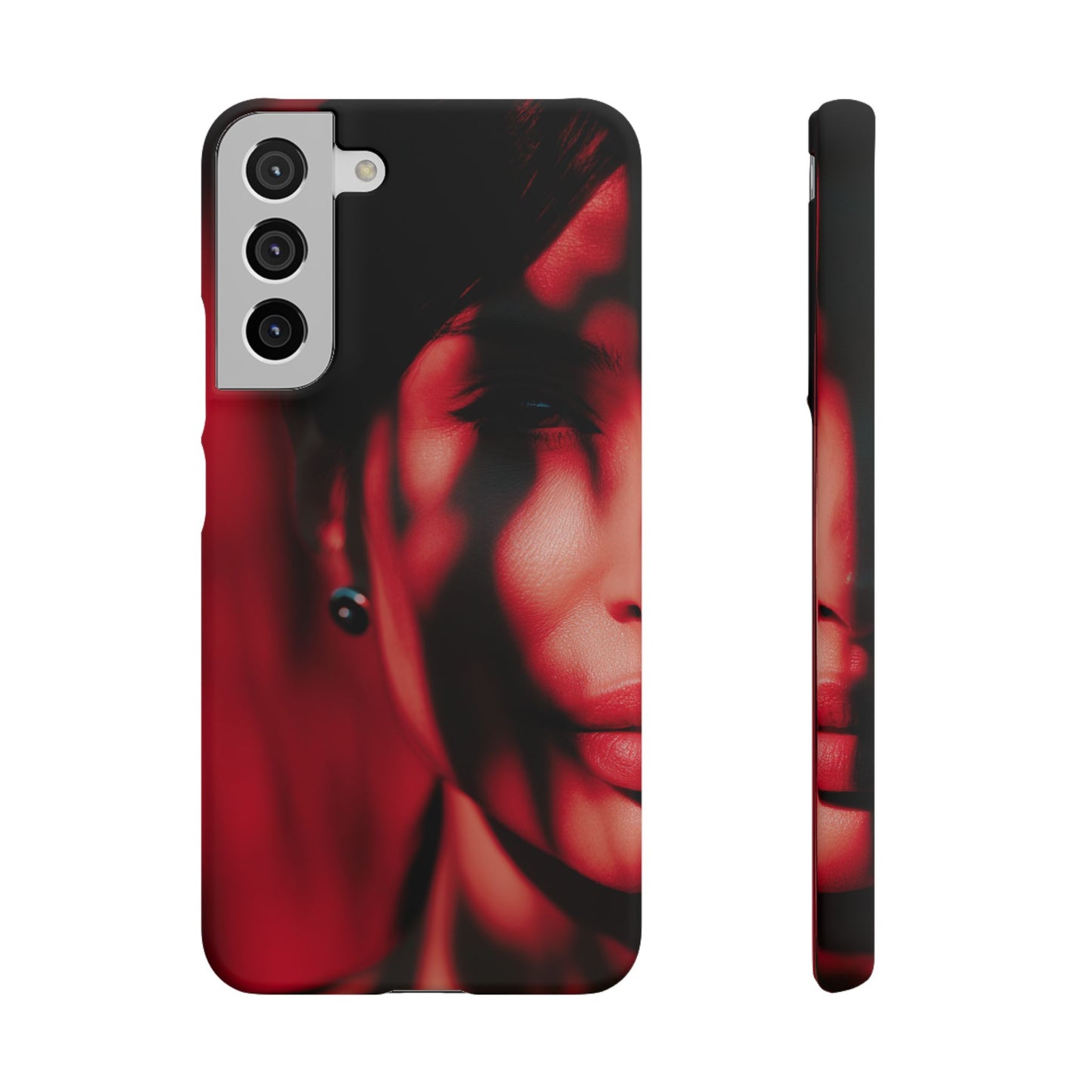 Stylish Snap Cases for Phone, Artistic Phone Cover, Unique Gifts, Red Aesthetic Case, Trendy Accessory, Vibrant Protection