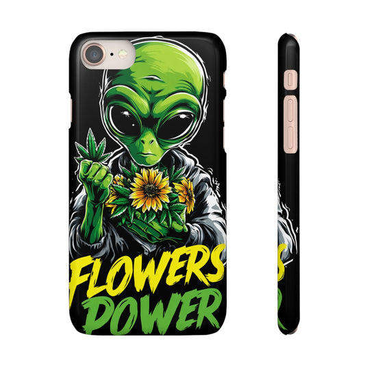Alien Floral Snap Cases, Fun Phone Case, Gifts for Sci-Fi Lovers, Cute Alien Decor, Unique Tech Accessories