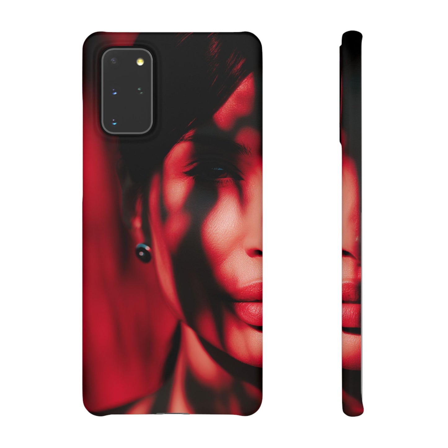 Stylish Snap Cases for Phone, Artistic Phone Cover, Unique Gifts, Red Aesthetic Case, Trendy Accessory, Vibrant Protection