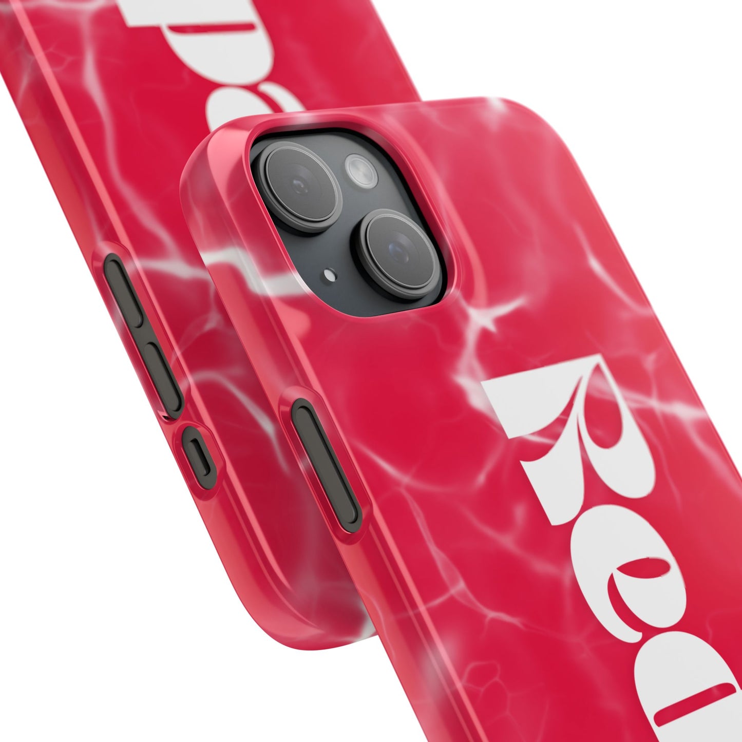 Vibrant Red Snap Case for iPhone, Trendy Phone Cover, Gift for Her, Summer Accessory, Stylish Tech Protection