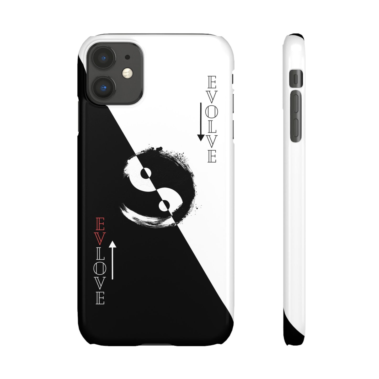 Yin Yang Evolve Black and White Snap Case Cover for iPhone and Samsung