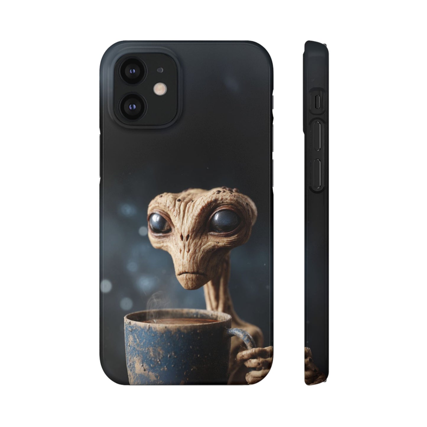 Alien Coffee Snap Case, Unique Phone Cover, Pop Culture Accessory, Gift for Sci-Fi Lovers, Customizable Phone Case