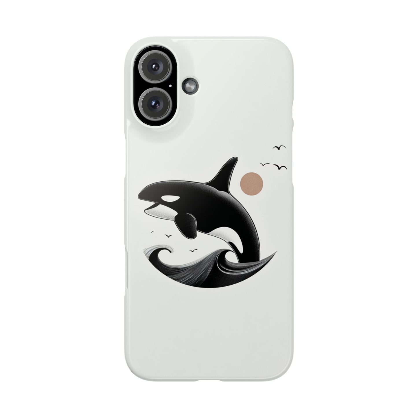 Whale Splash Phone Case | Ocean Lover Gift, Marine Art, Snap Cases, Cute Whale Design, Custom Phone Accessories