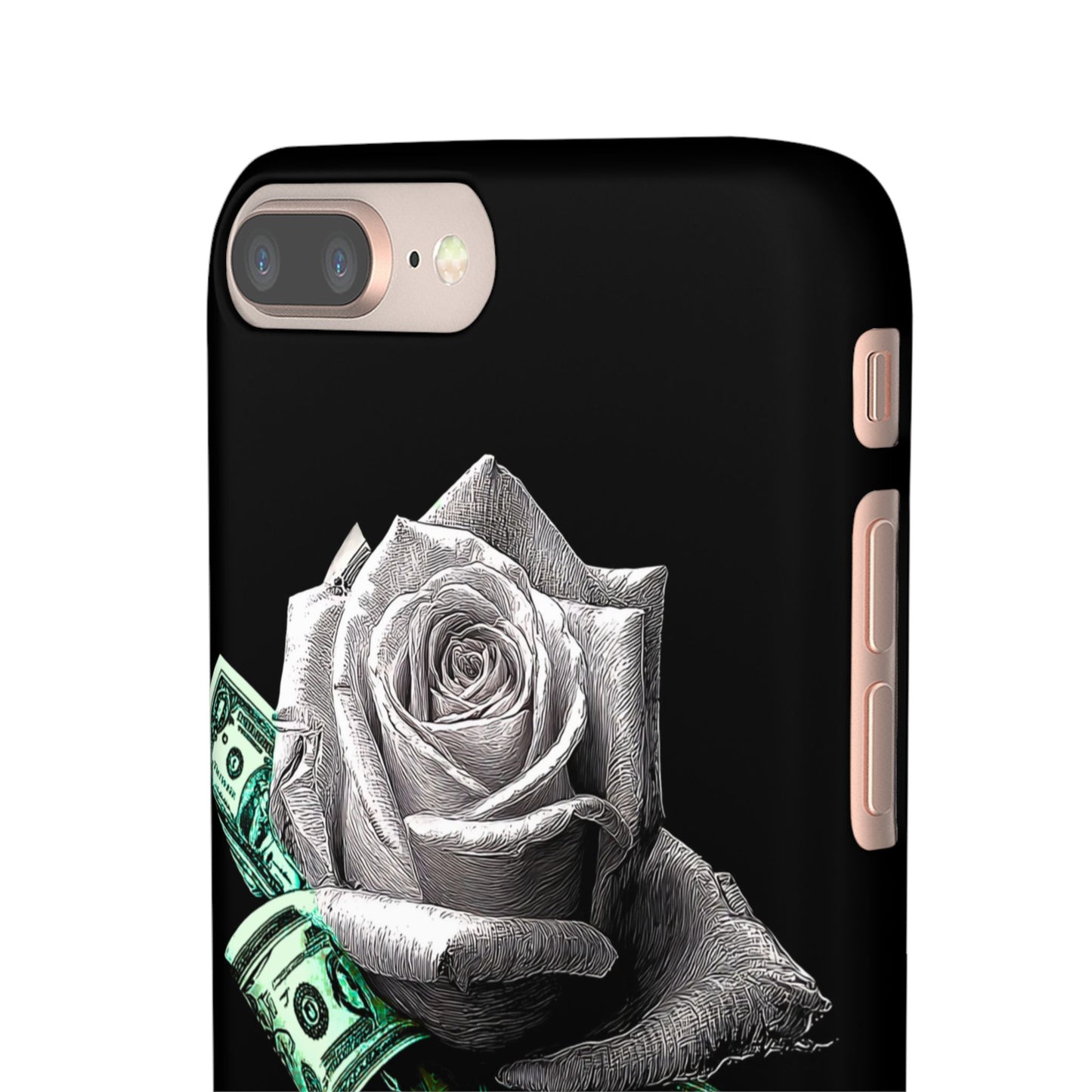 Stylish Rose & Money Snap Case - Floral Phone Protection, Trendy Gift for Him/Her, Birthday Present, Accessories for Teens