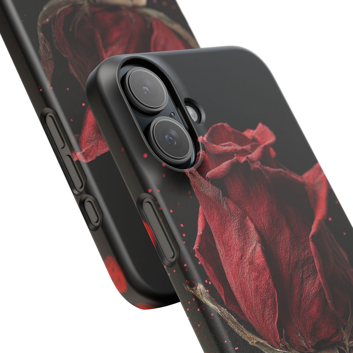 Romantic Rose Snap Case, Floral Phone Cover, Valentines Day Gift, Trendy Mobile Accessory, Heart Design Case, Elegant Phone Protector
