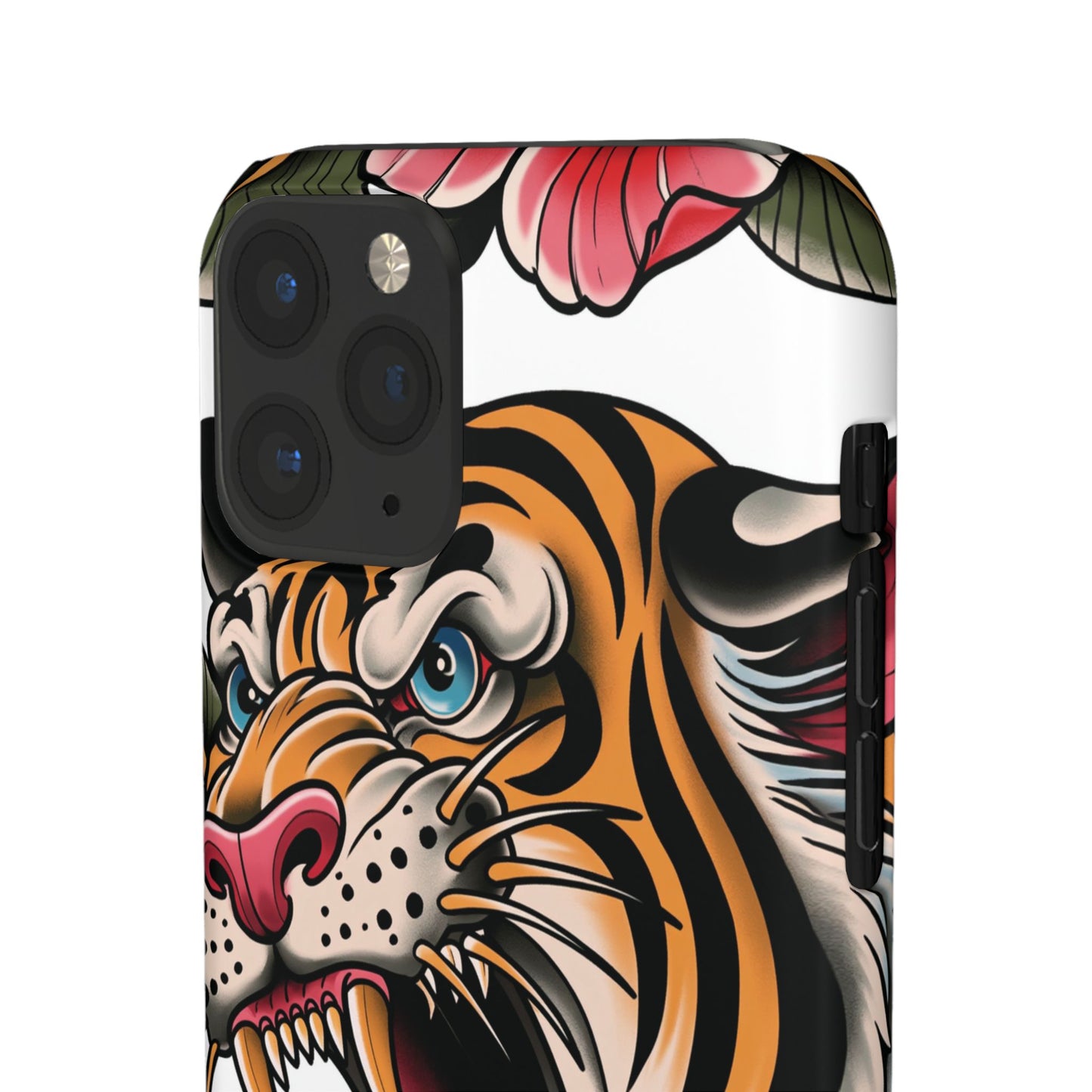 Tiger Floral Phone Case — Vintage Roaring Tiger Snap Case