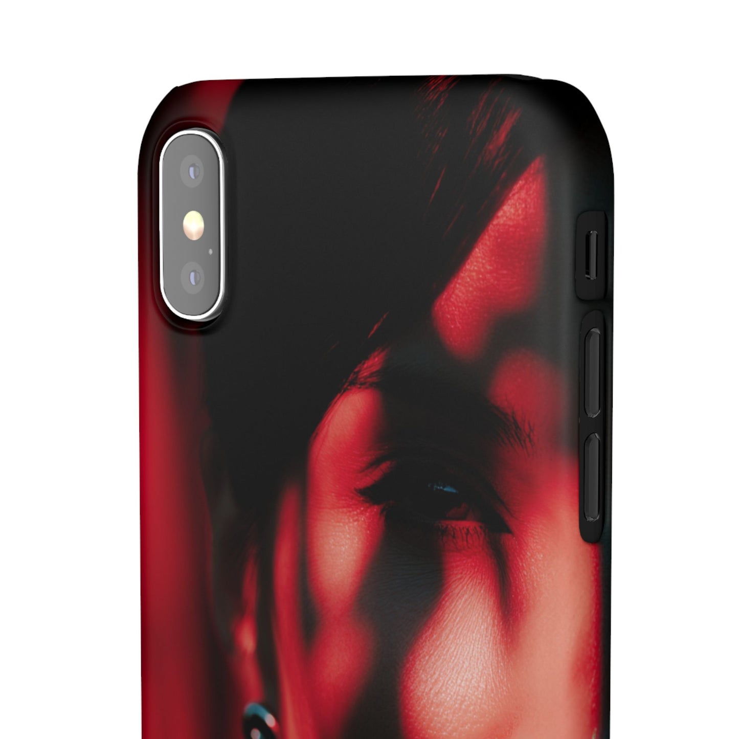 Stylish Snap Cases for Phone, Artistic Phone Cover, Unique Gifts, Red Aesthetic Case, Trendy Accessory, Vibrant Protection