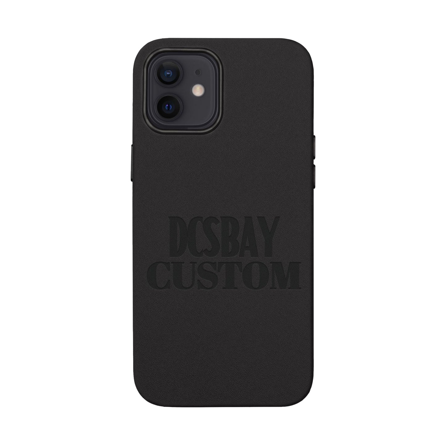 Engraved PU Leather Phone Case — Minimal Bear Silhouette